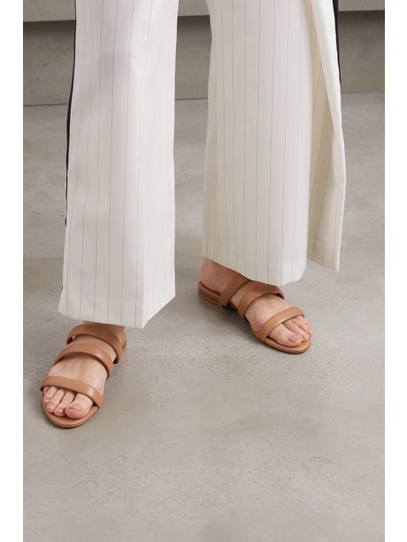aeyde chrissy leather slides