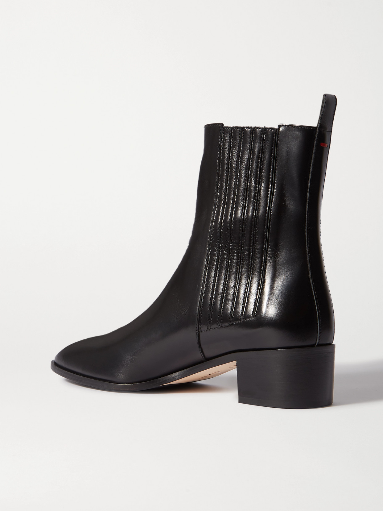 Shop Aeyde Neil Leather Chelsea Boots In Black