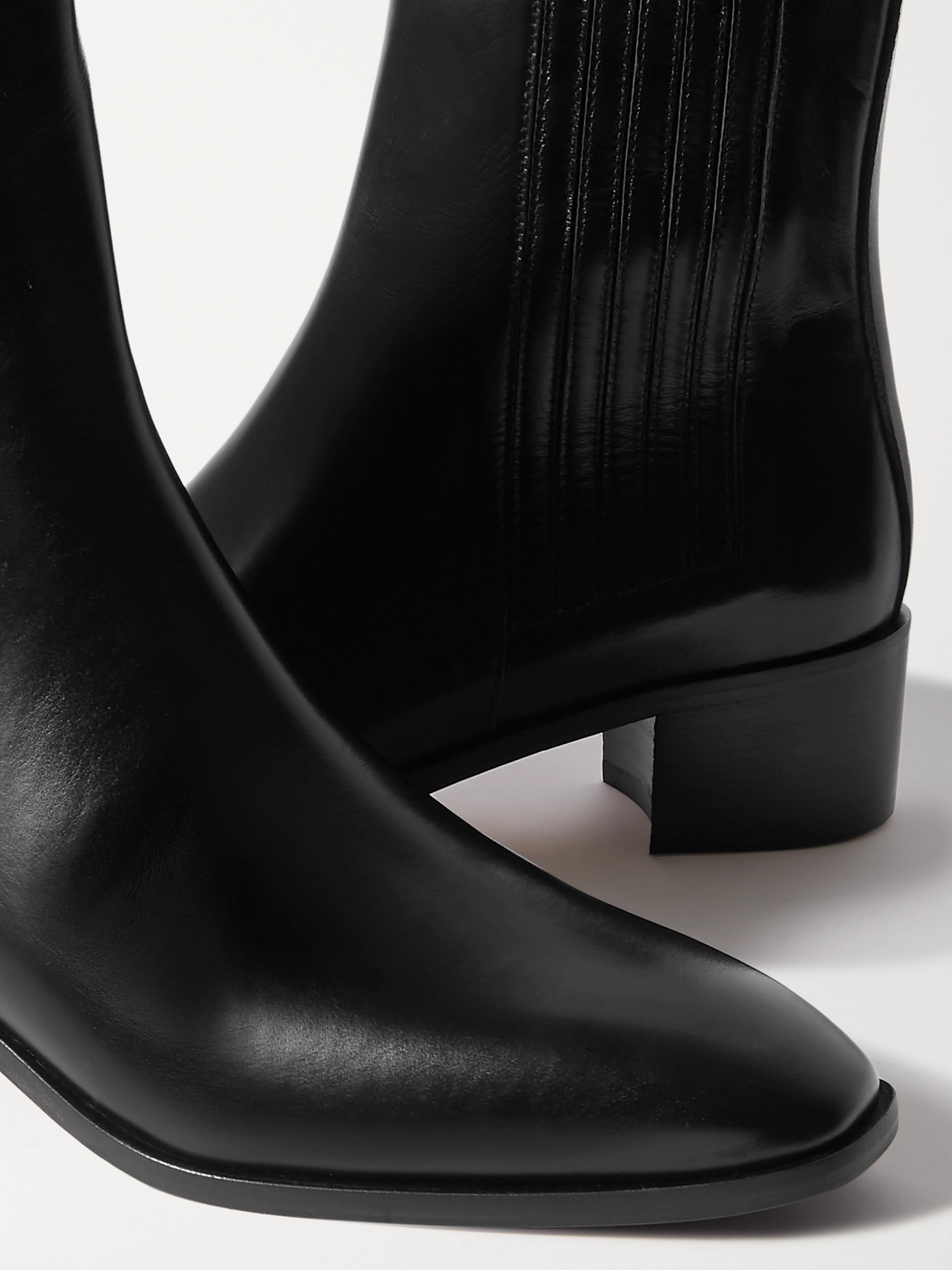 Shop Aeyde Neil Leather Chelsea Boots In Black