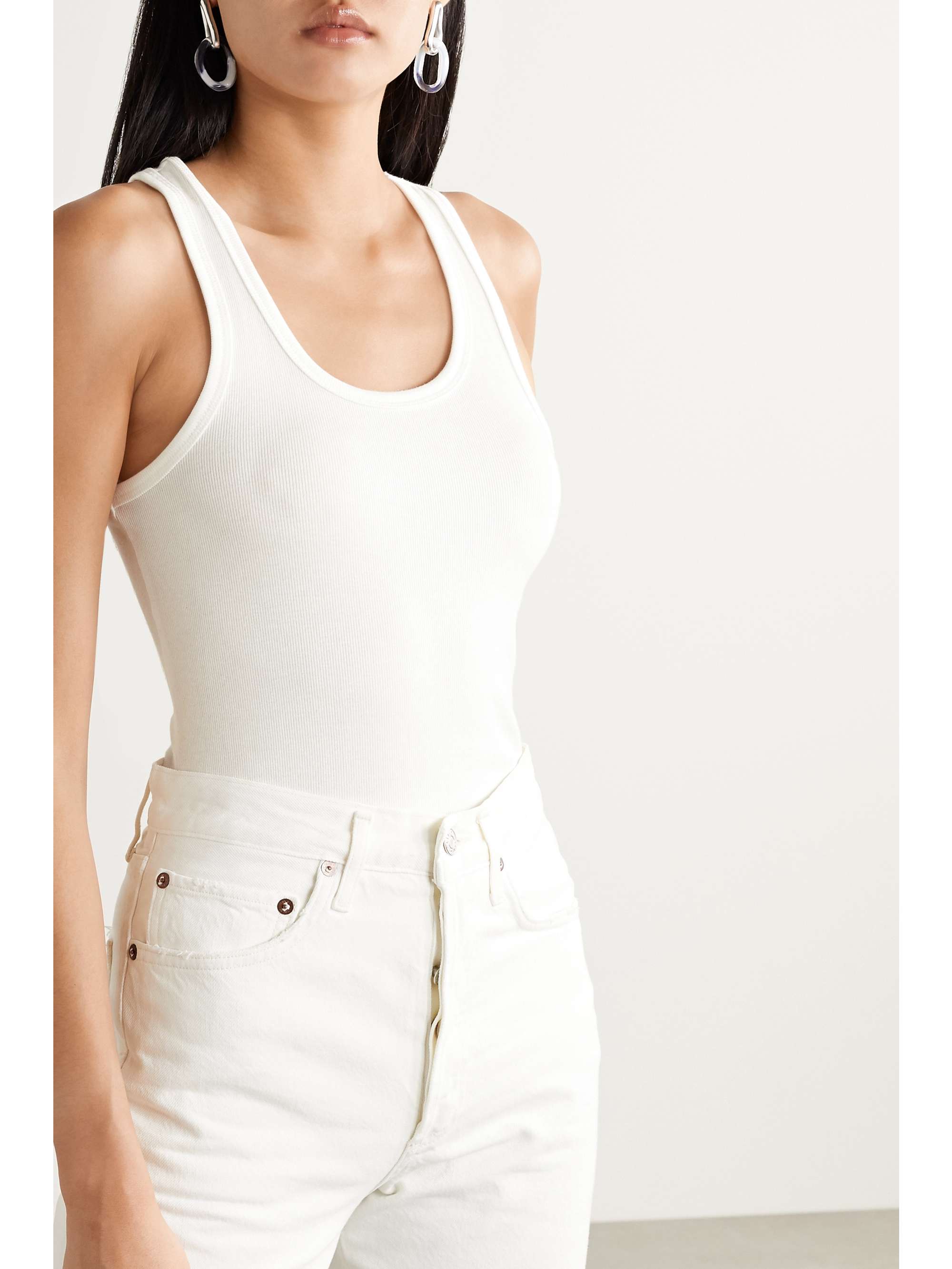 AGOLDE Ribbed stretch-jersey bodysuit
