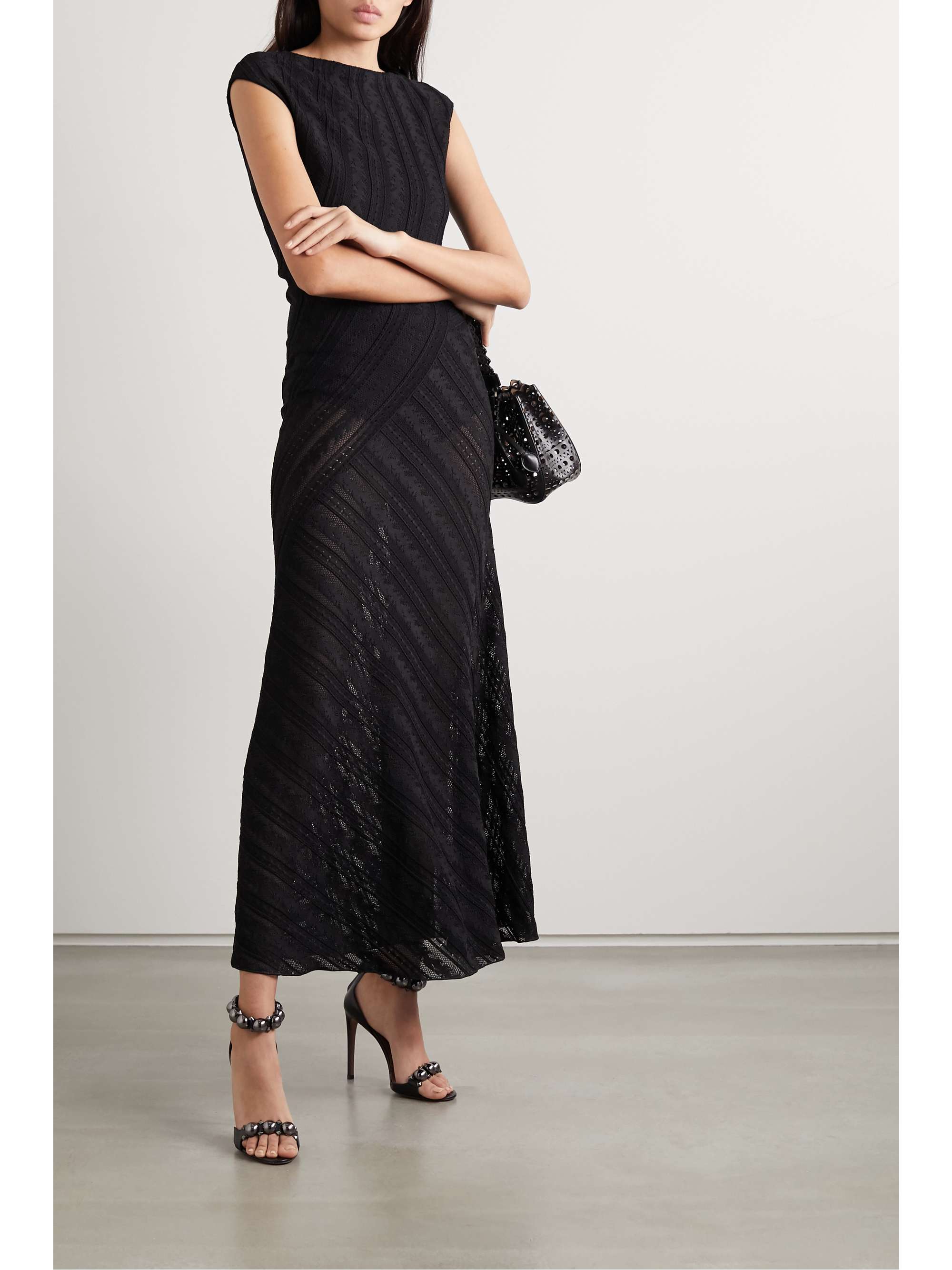 ALAÏA Stretch-lace maxi dress | NET-A-PORTER