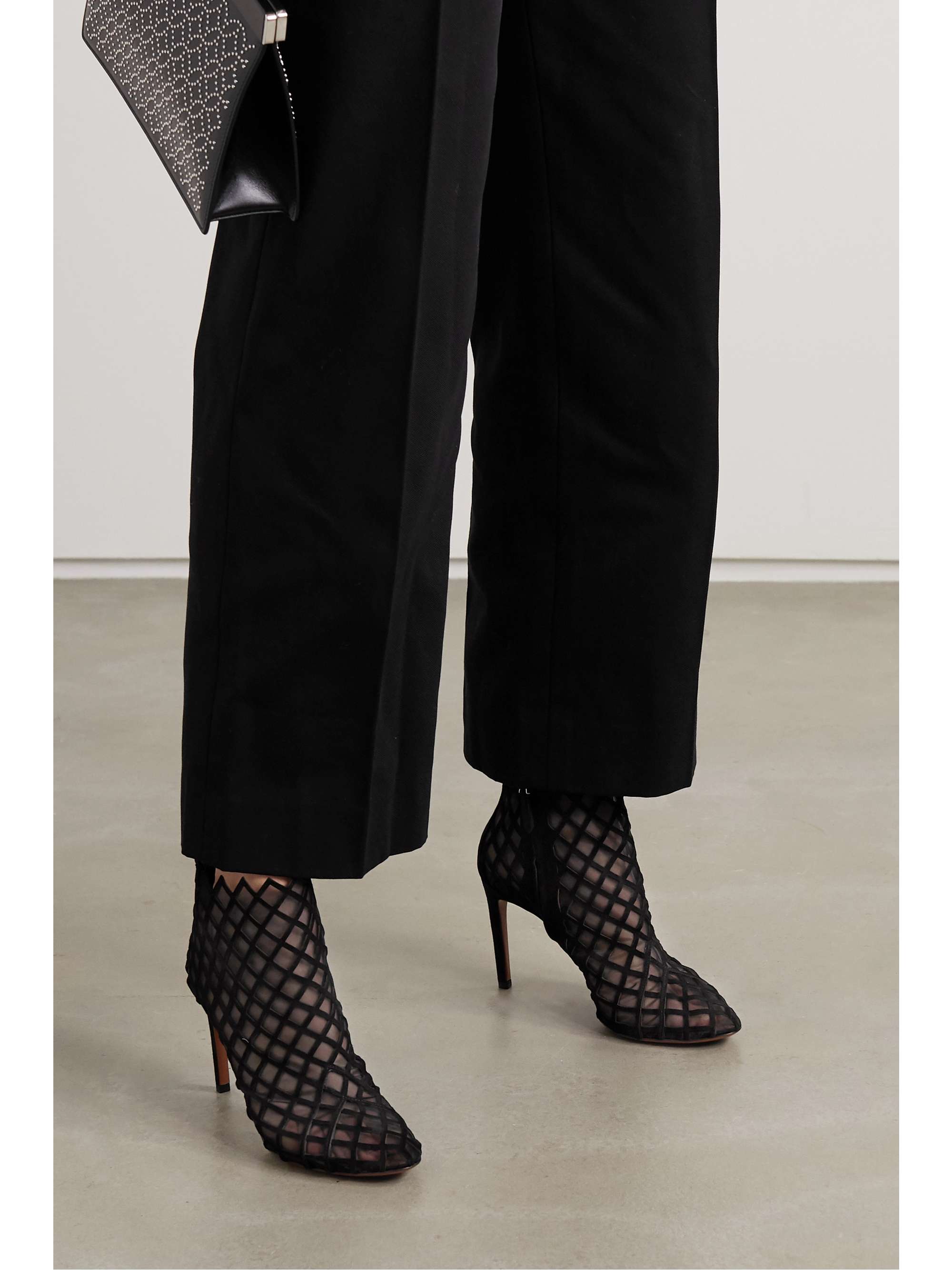 laser cut ankle booties