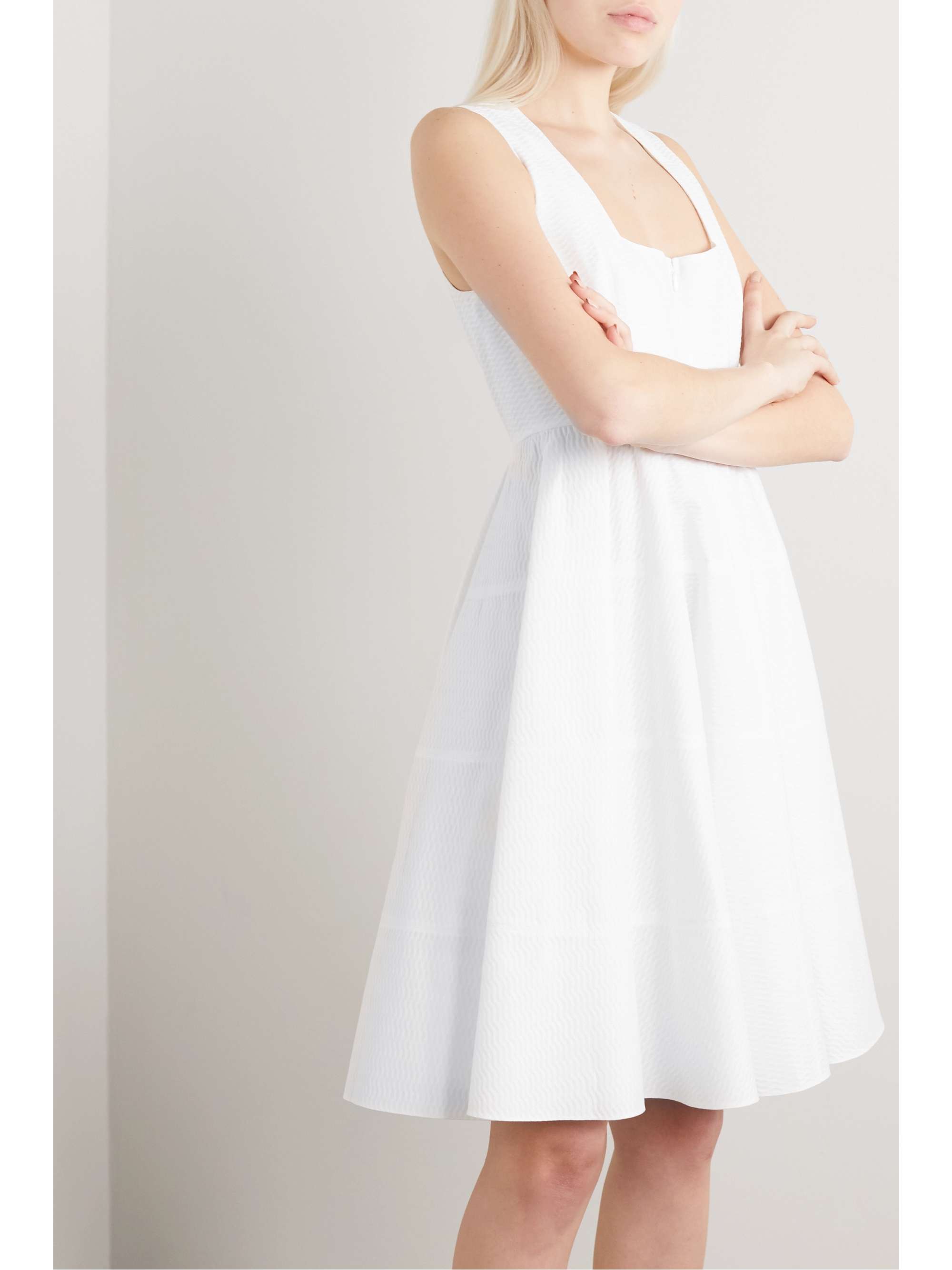 plain white mini dress
