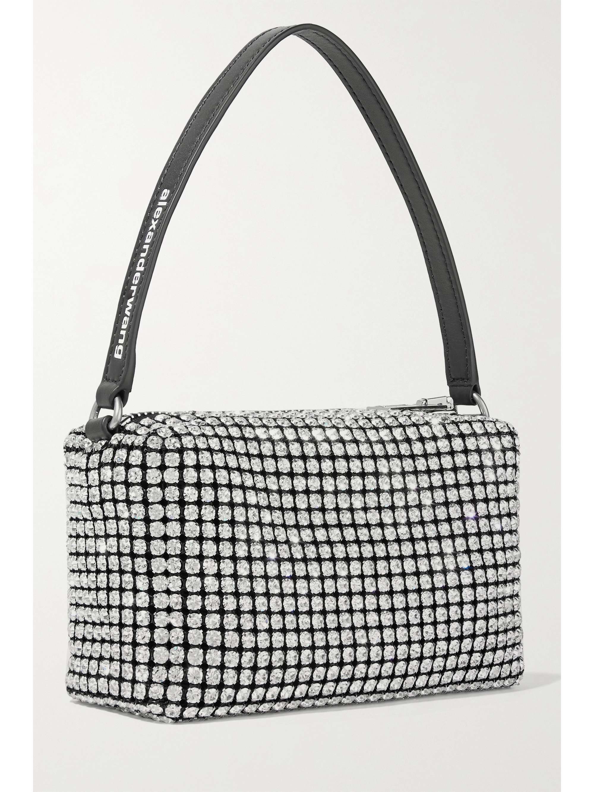 ALEXANDER WANG Crystal-embellished mesh shoulder bag
