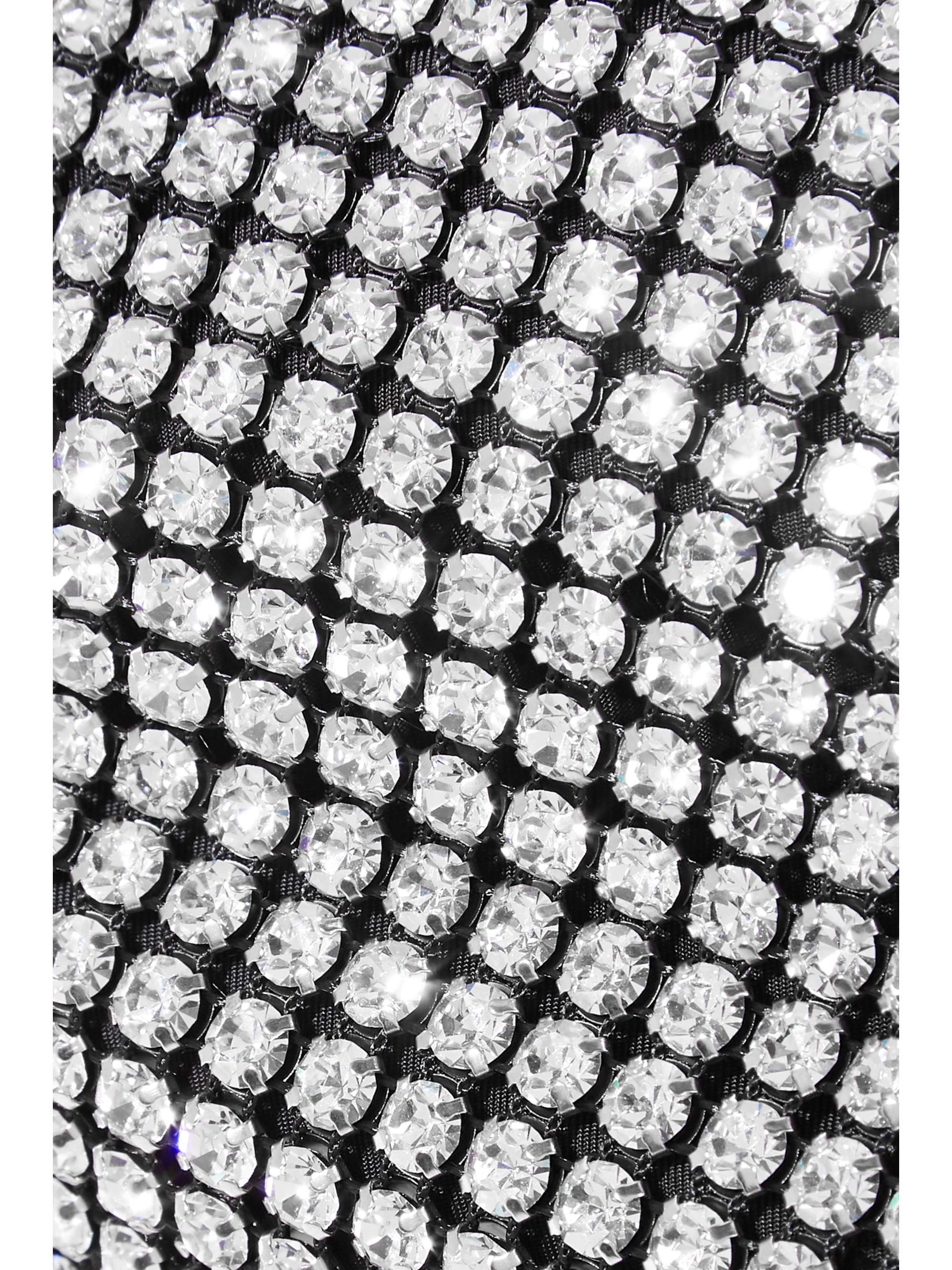 ALEXANDER WANG Crystal-embellished mesh shoulder bag