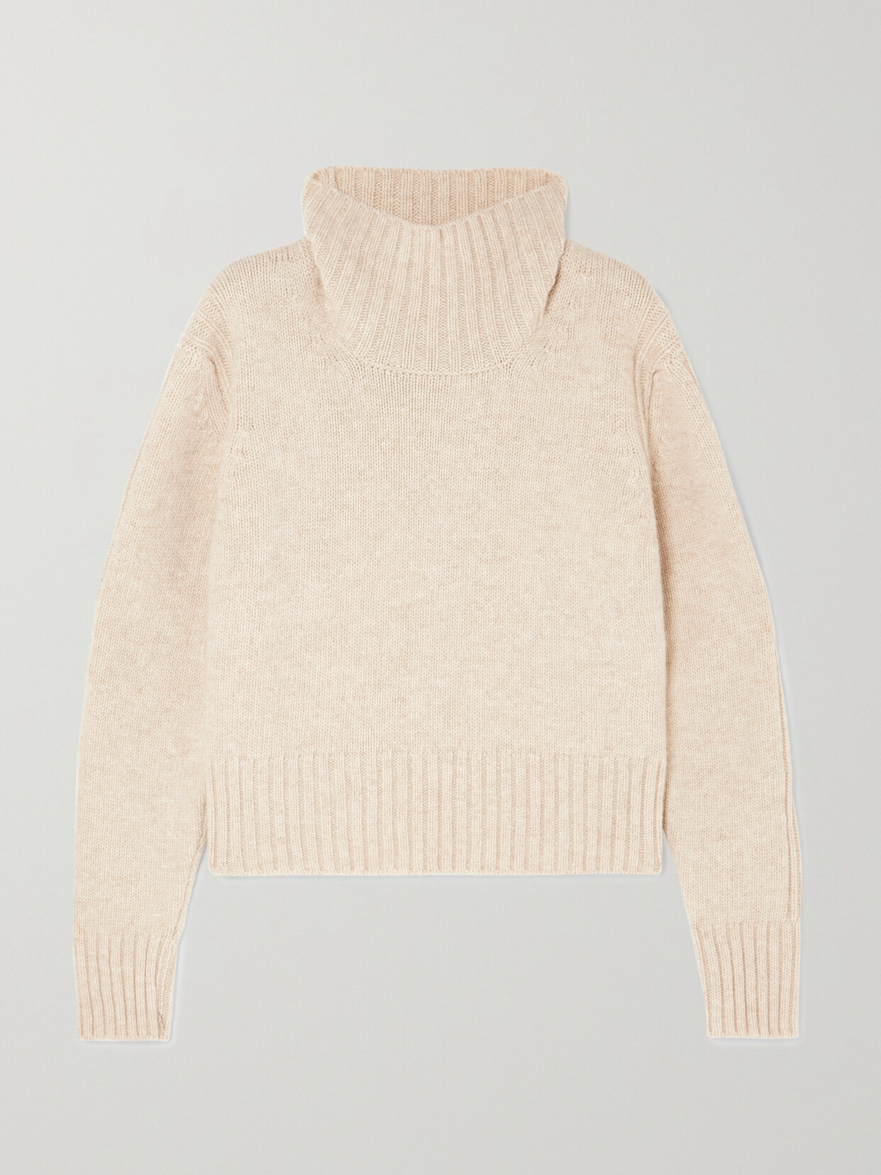 &Daughter - Fintra Cropped Wool Turtleneck Sweater - Cream