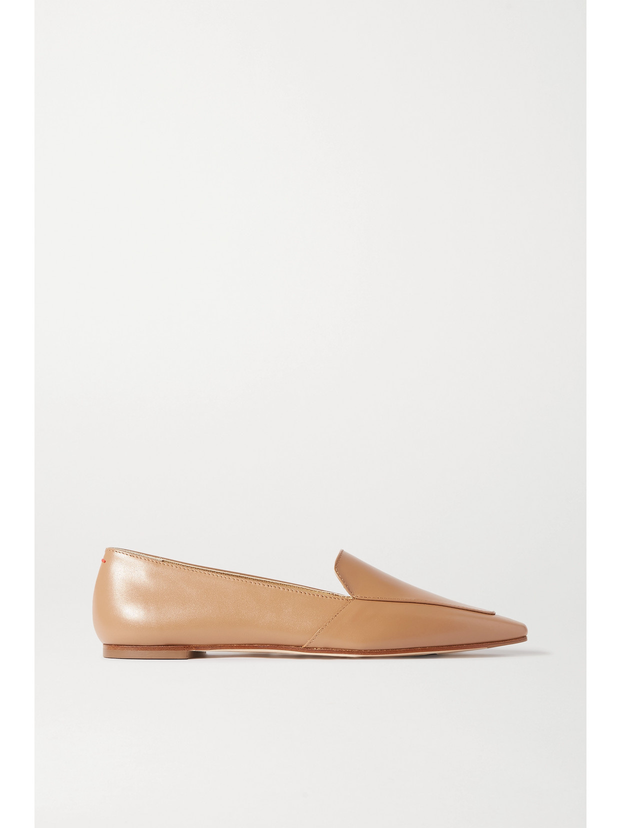 Aeyde Aurora Flat Leather Loafers In Tan