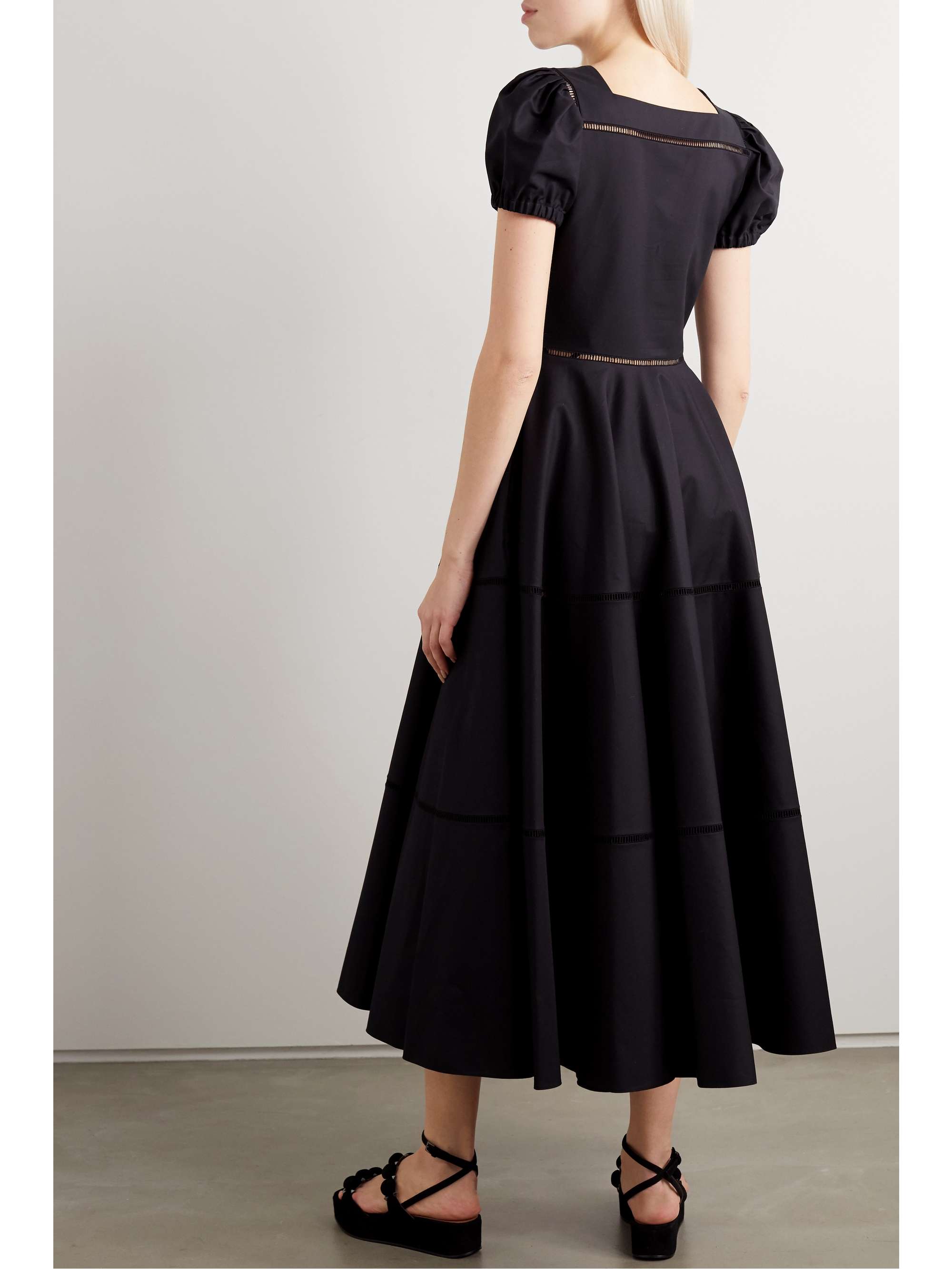 Black Cotton-poplin midi dress | ALAÏA ...