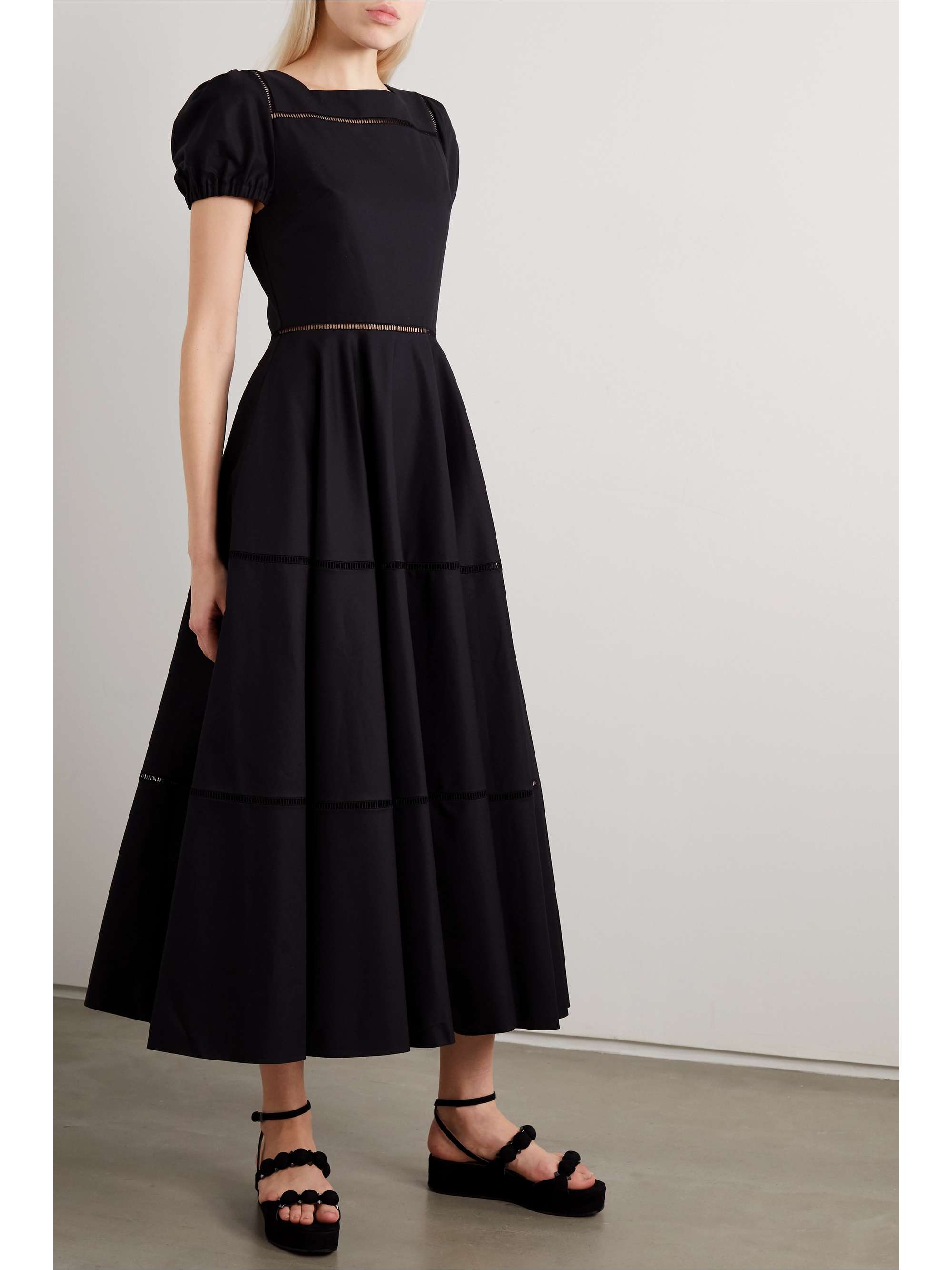 ALAÏA Cotton-poplin midi dress