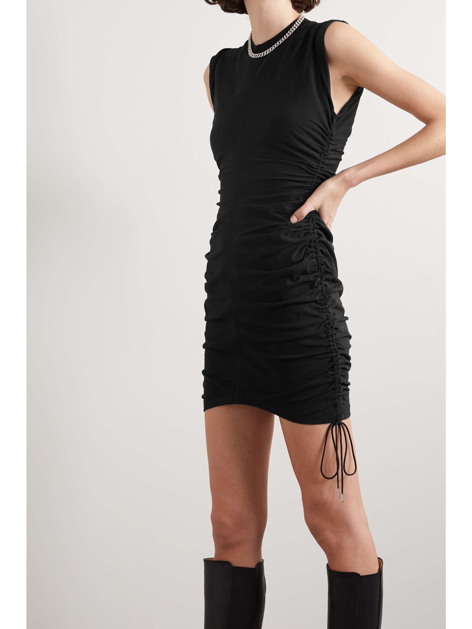 T BY ALEXANDER WANG Wash and Go ruched cotton-jersey mini dress