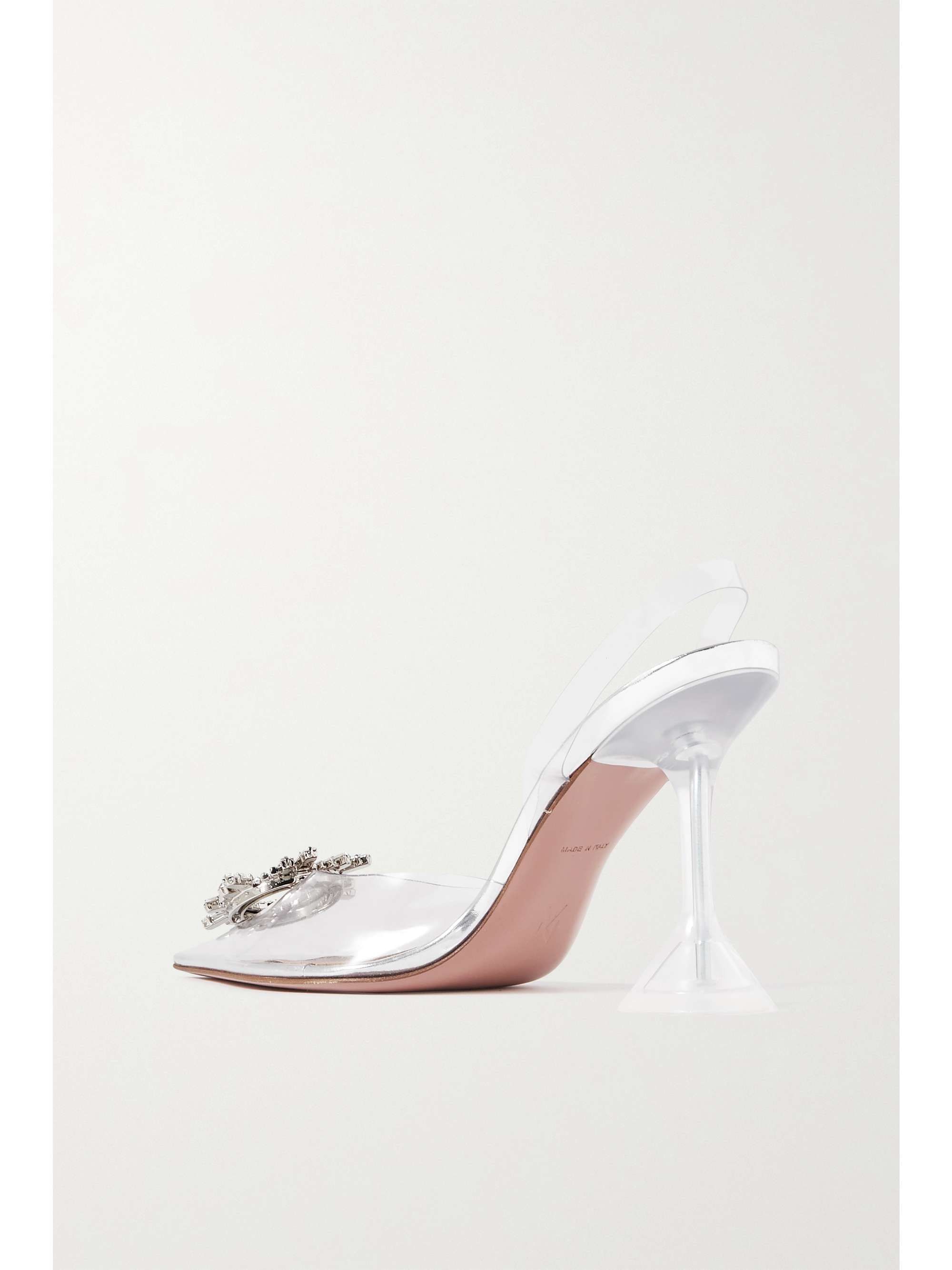 AMINA MUADDI Begum crystal-embellished PVC slingback pumps