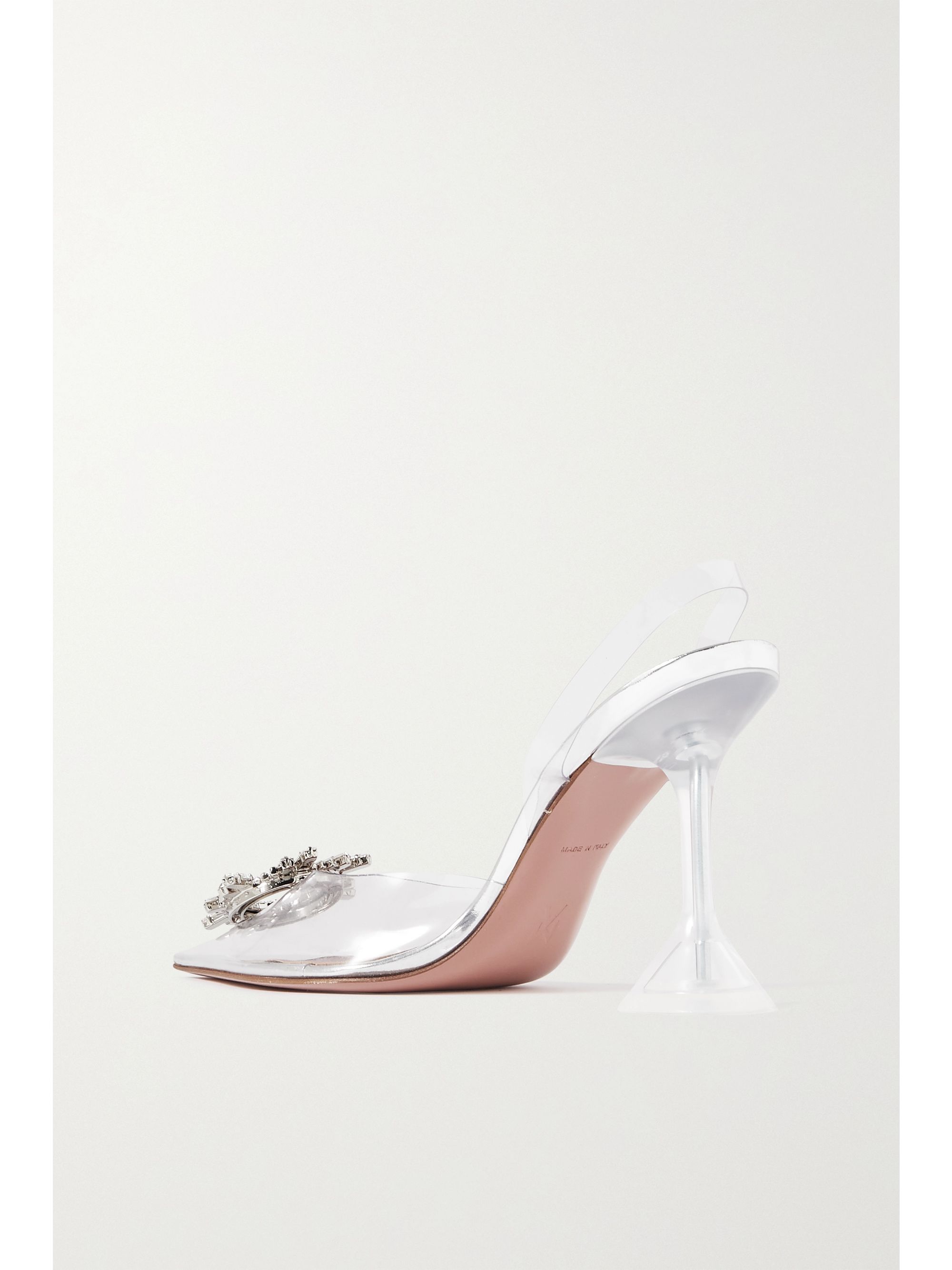 amina muaddi white pump
