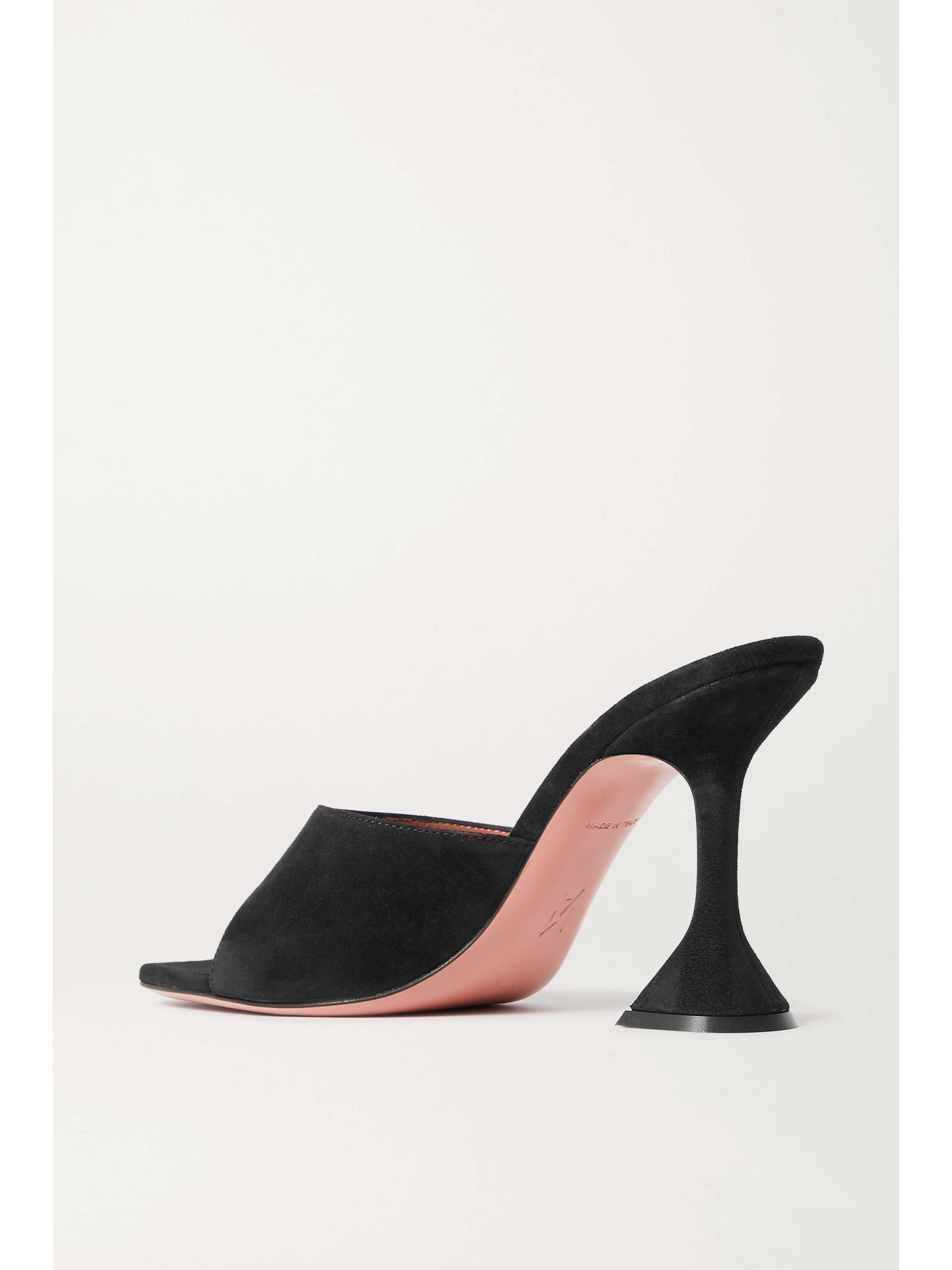AMINA MUADDI Lupita Glass PVC and leather mules