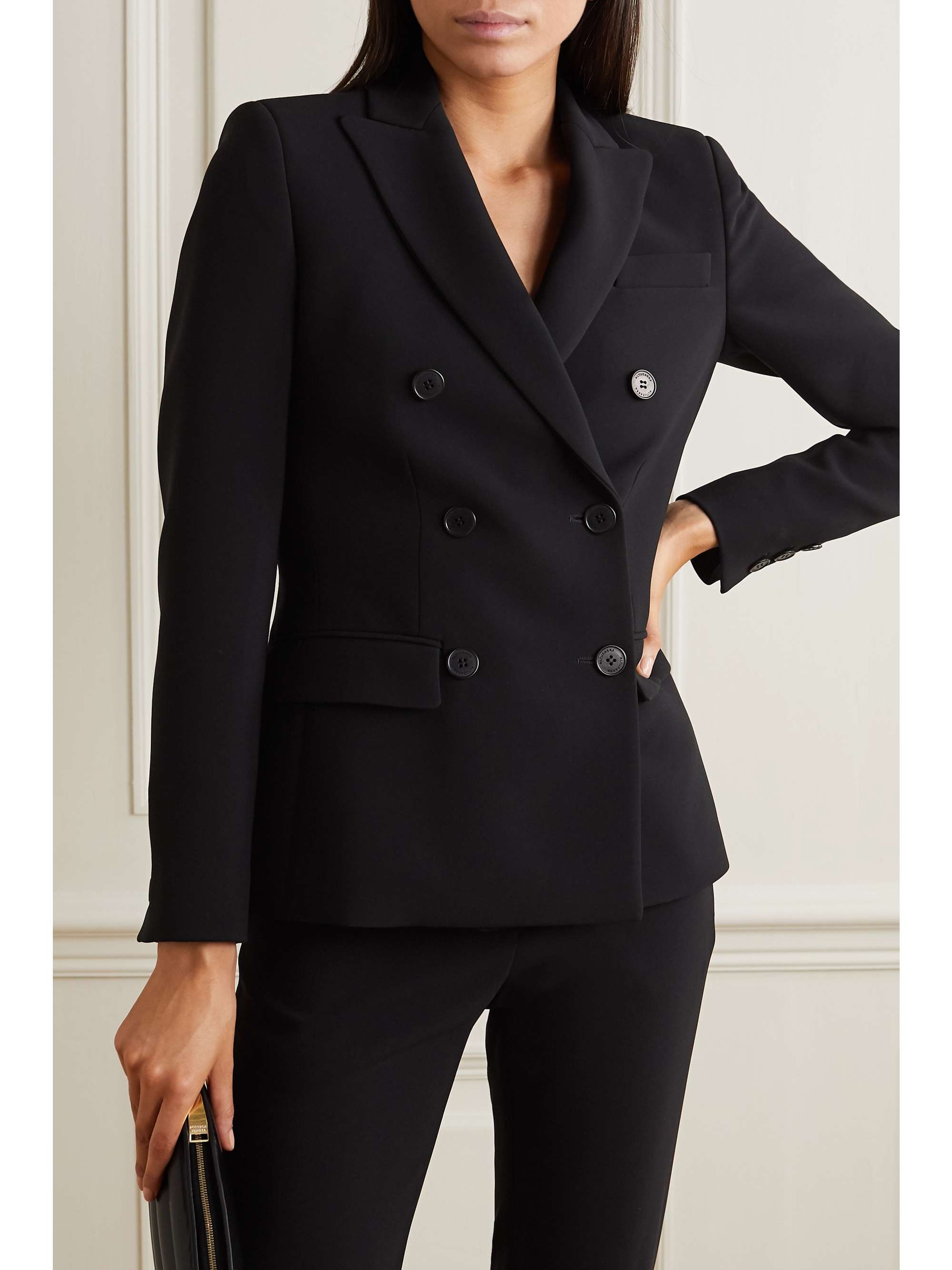 single breasted black blazer