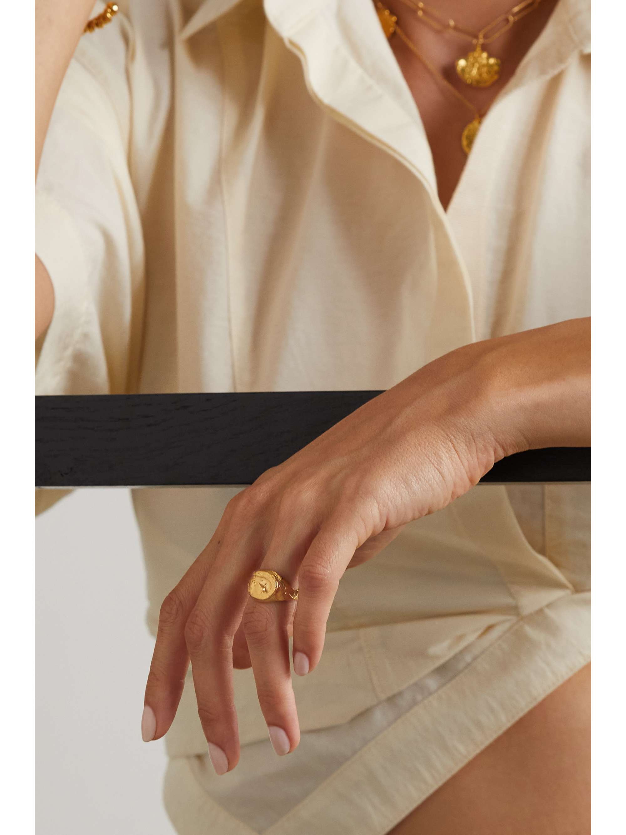 ALIGHIERI The Infernal Storm gold-plated ring