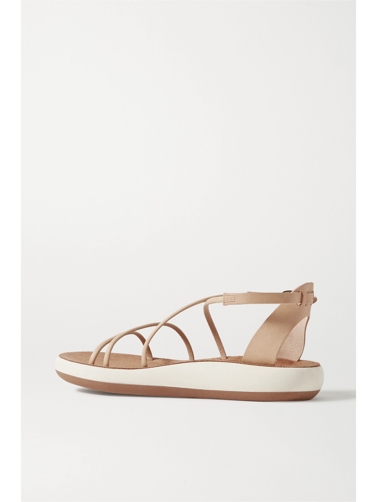 Shop Ancient Greek Sandals Anastasia Leather Sandals In Beige