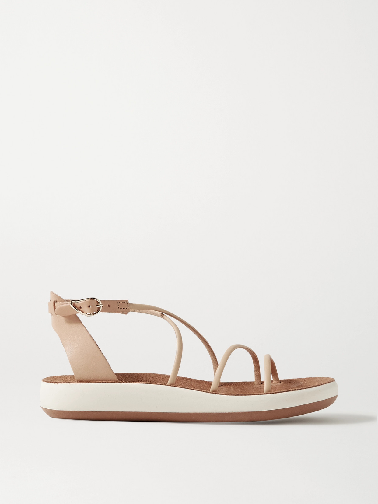 Shop Ancient Greek Sandals Anastasia Leather Sandals In Beige