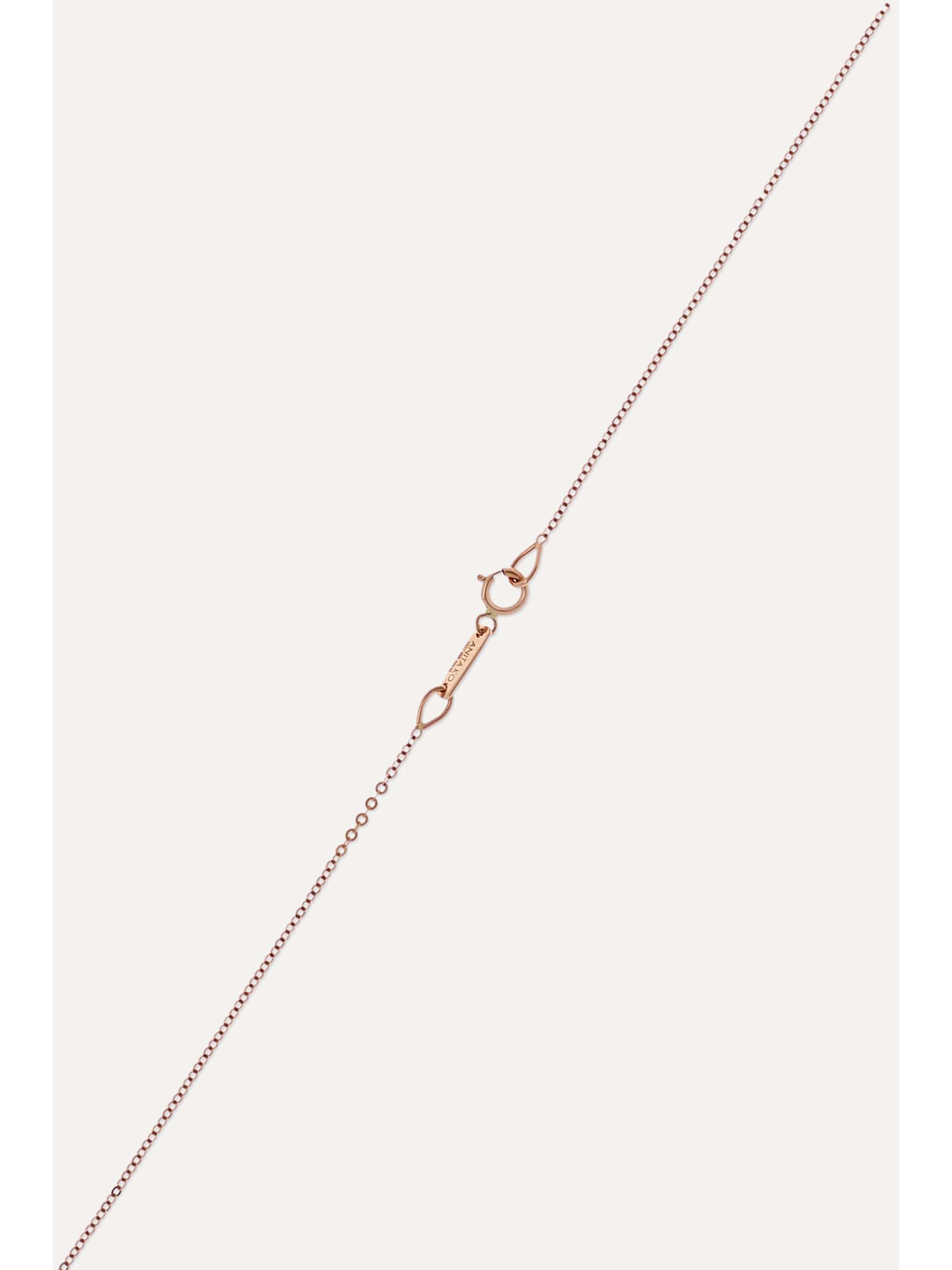 ANITA KO 18-karat rose gold diamond necklace