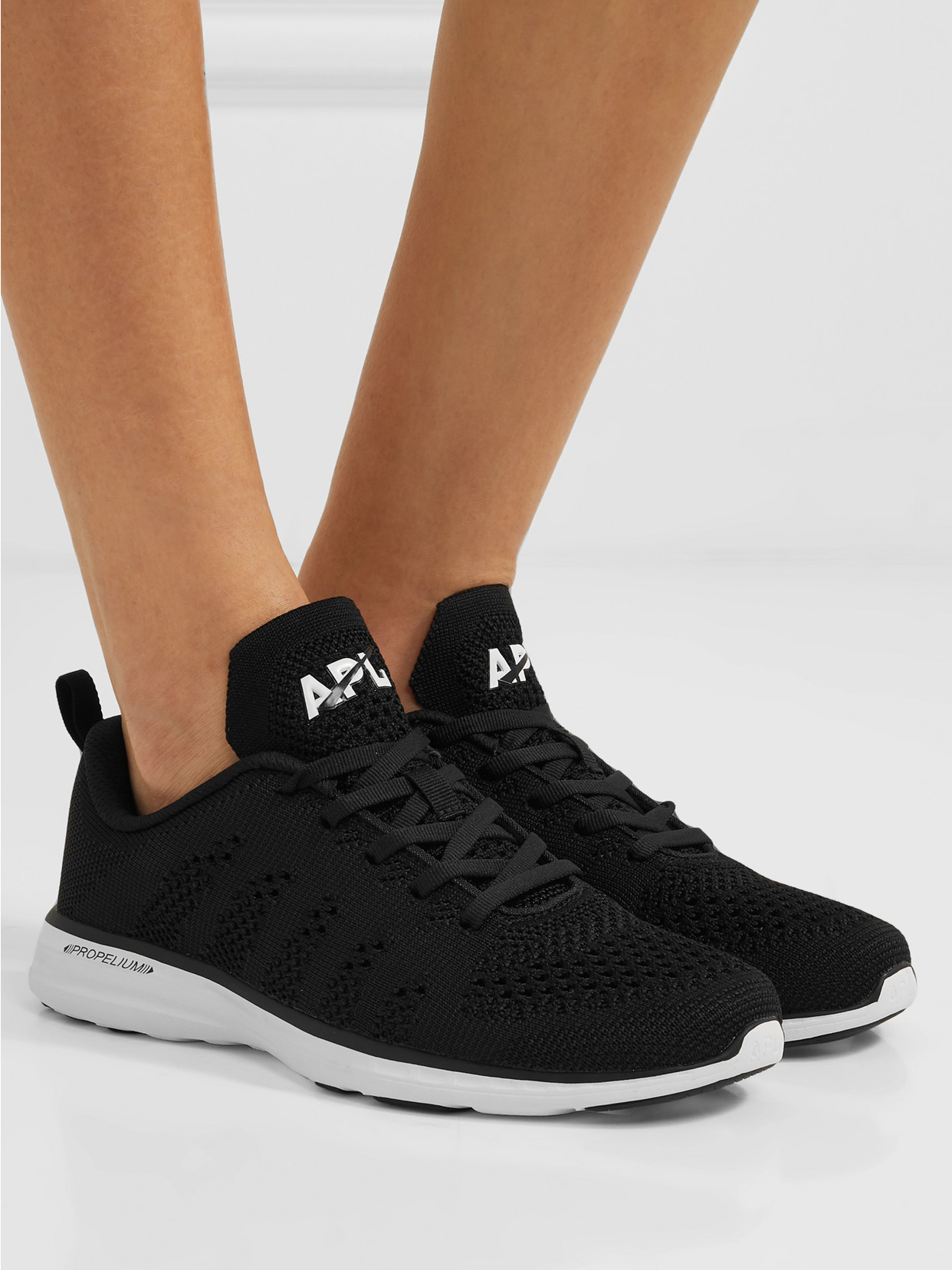 Apl Athletic Propulsion Labs Techloom Breeze Knit Running Shoe In Black