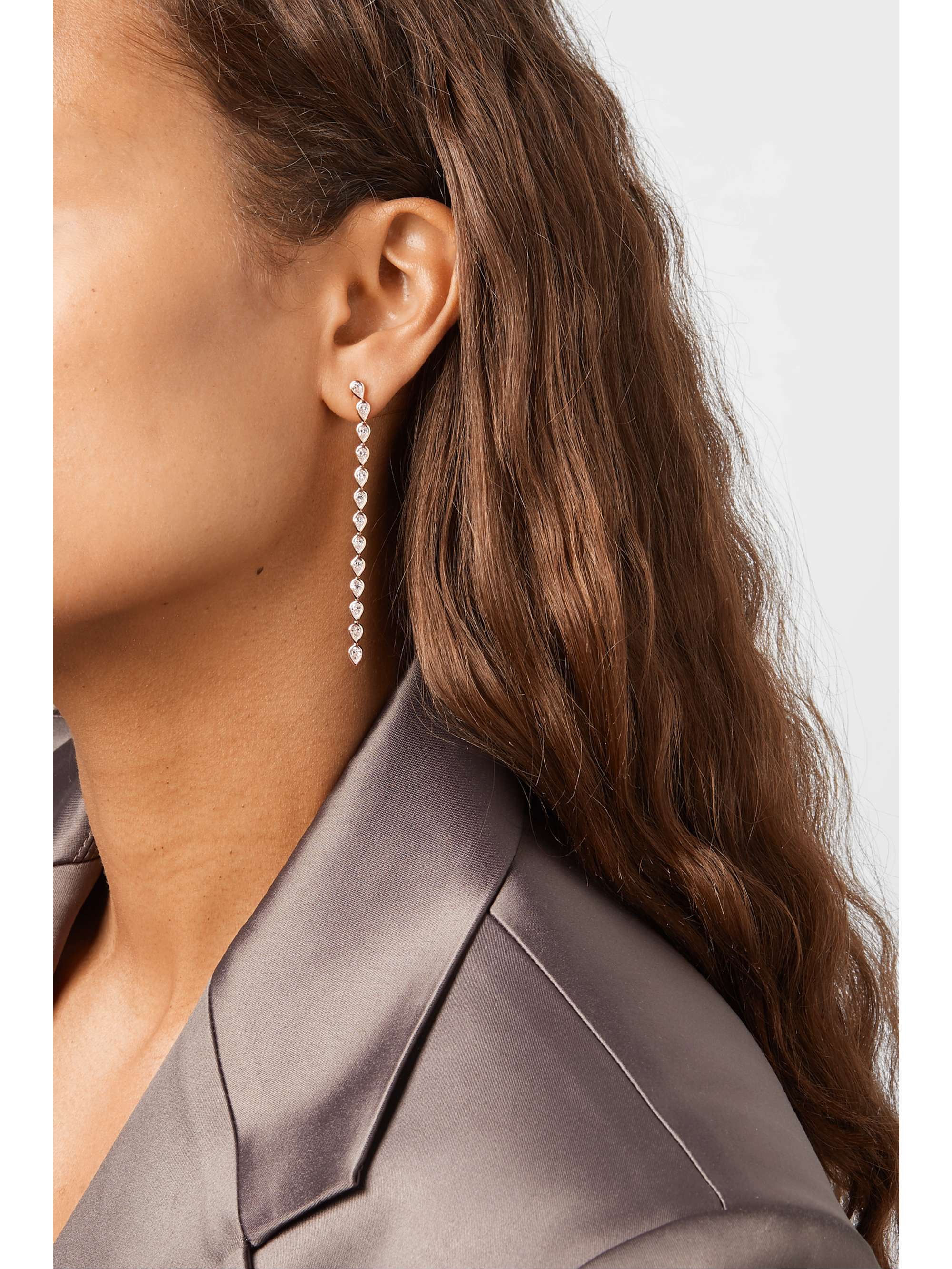 ANITA KO 18-karat rose gold diamond earrings