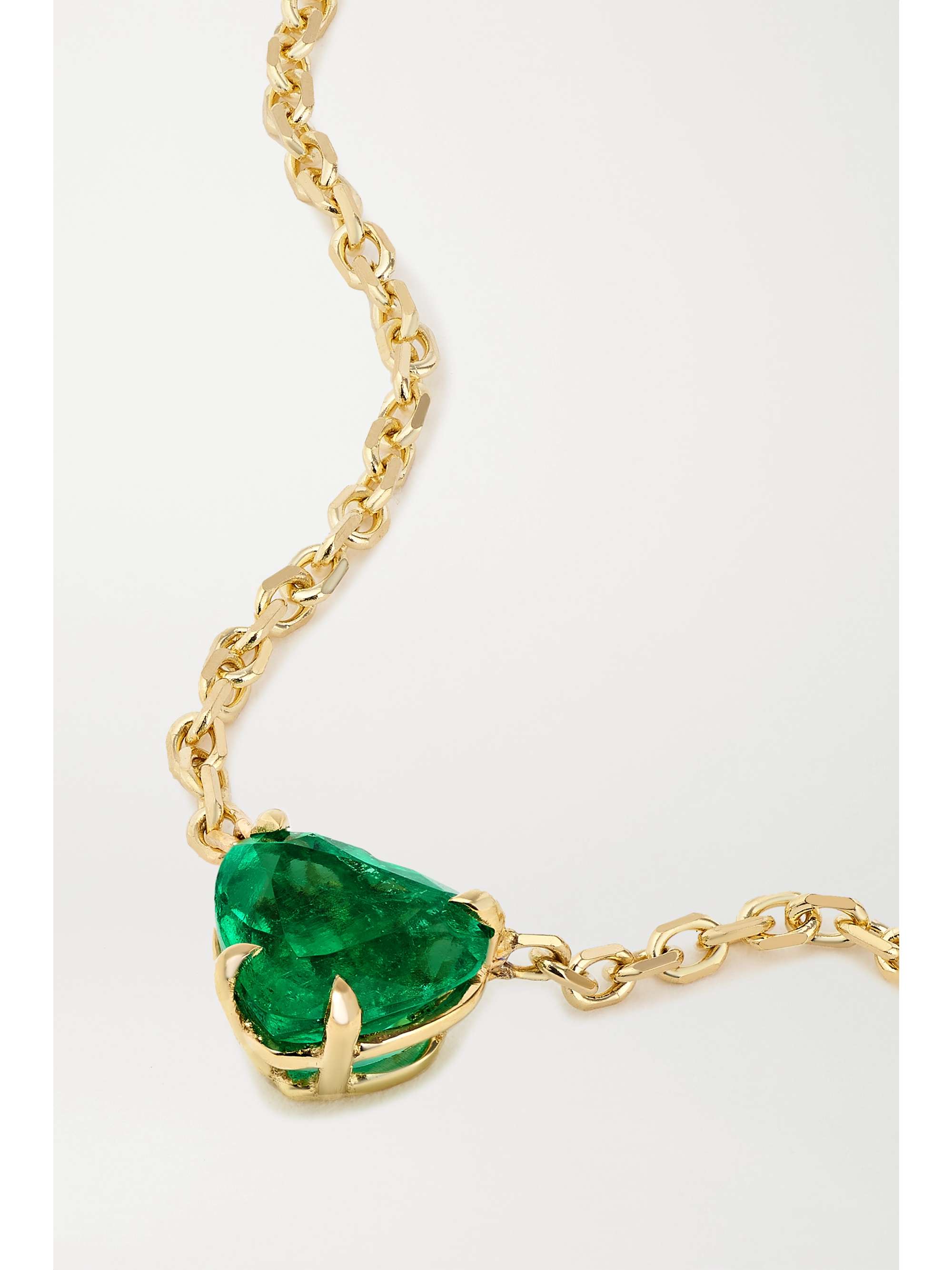 ANITA KO Kette aus 18 Karat Gold mit Smaragd
