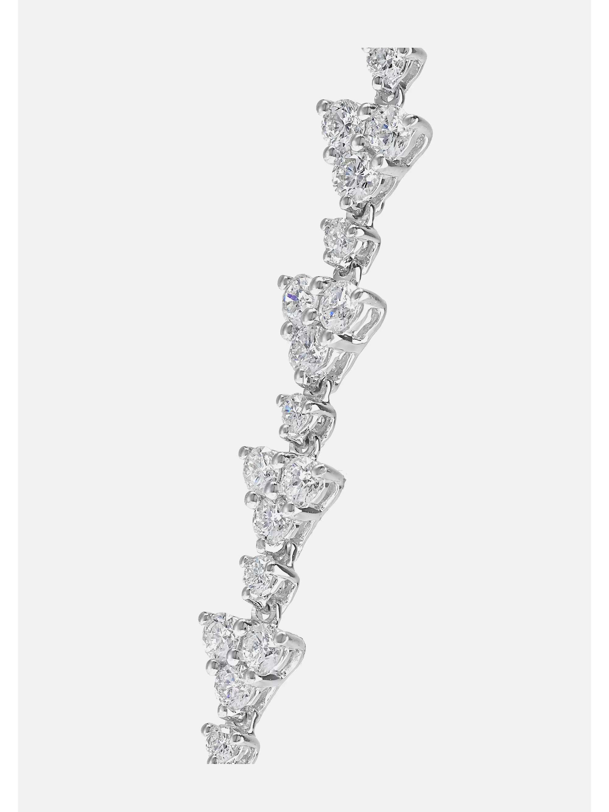 ANITA KO Triangle Eternity 18-karat white gold diamond earrings