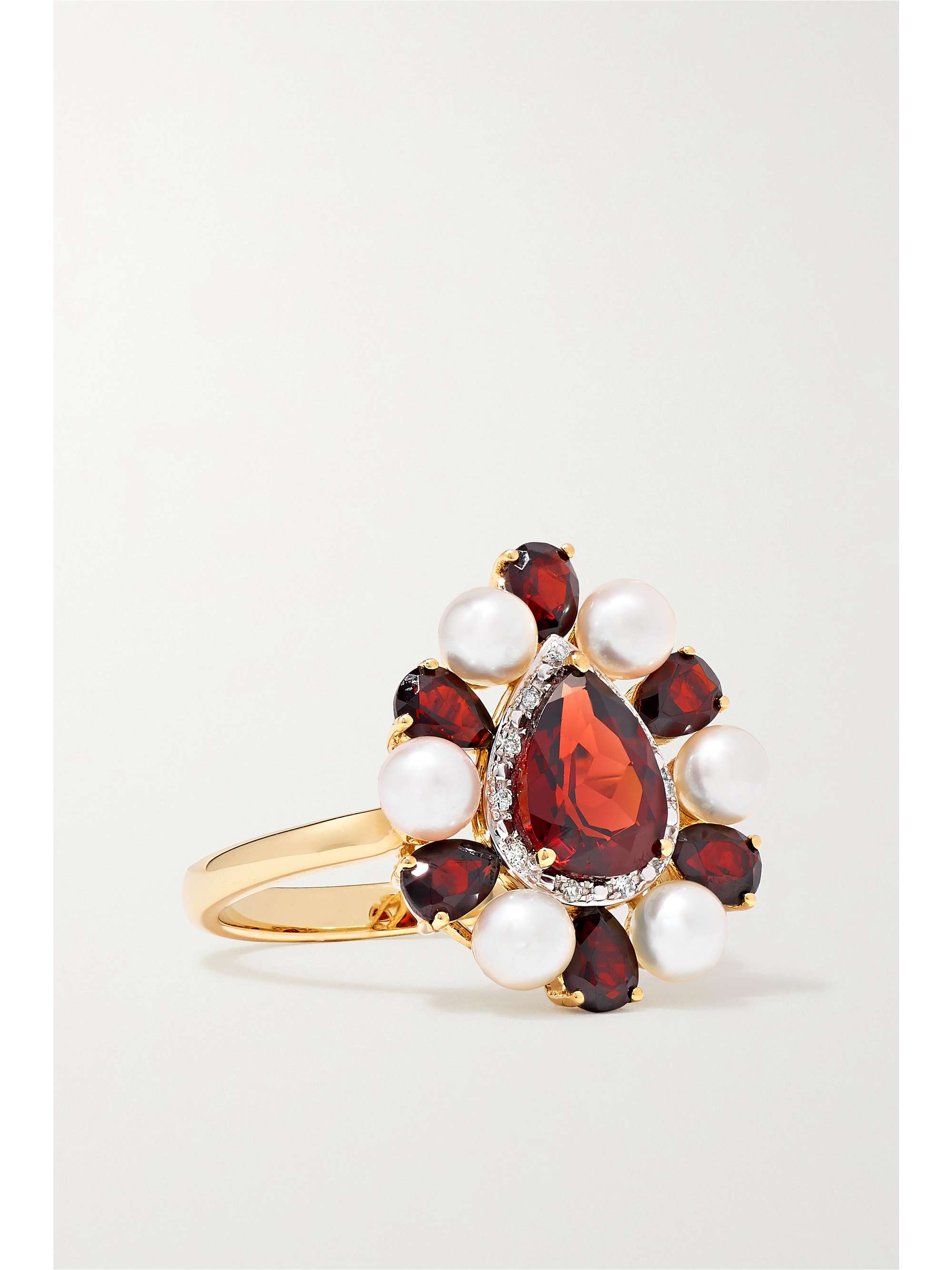 ANISSA KERMICHE Woman in Red 14-karat gold multi-stone ring