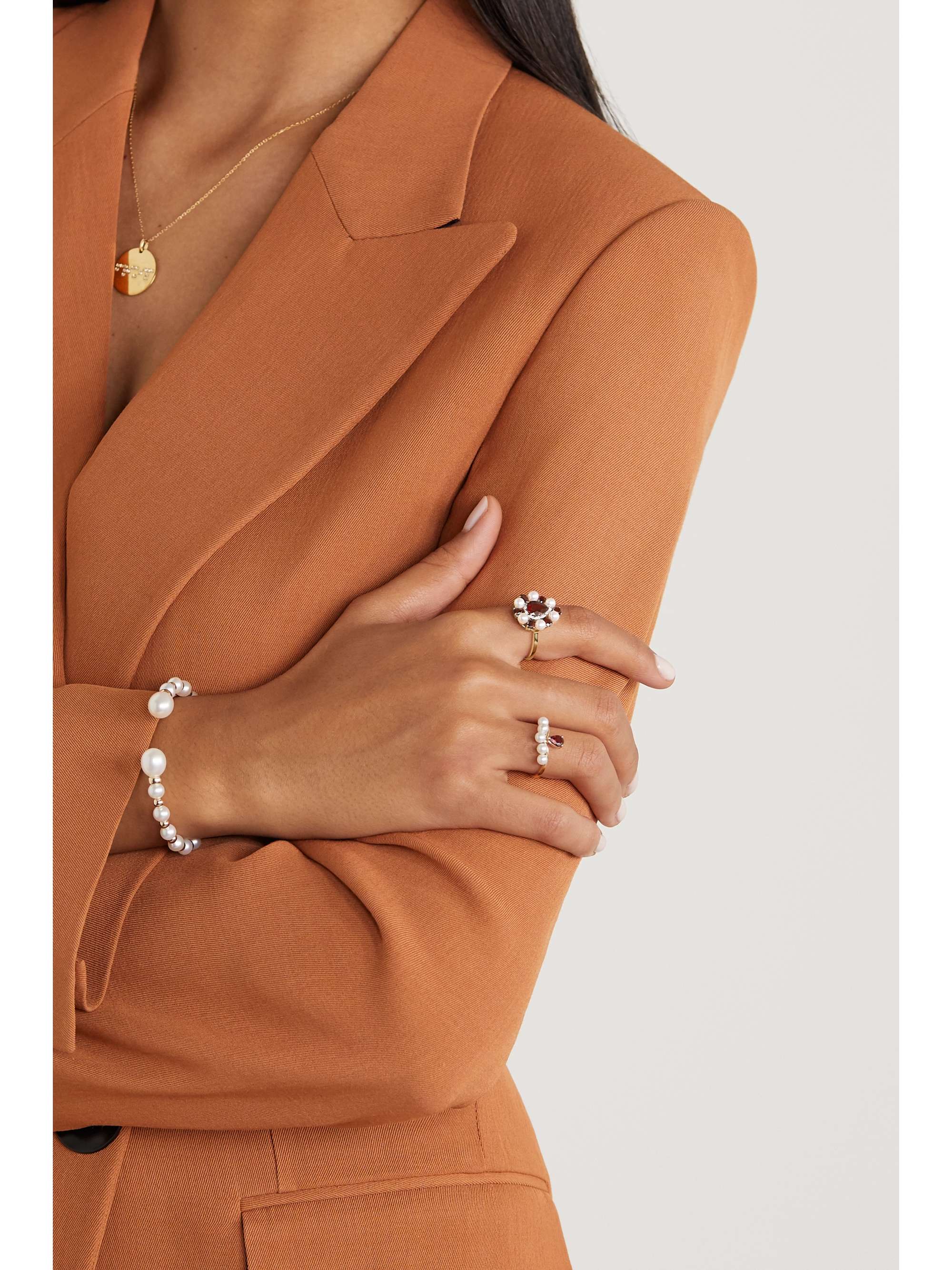 ANISSA KERMICHE Woman in Red 14-karat gold multi-stone ring