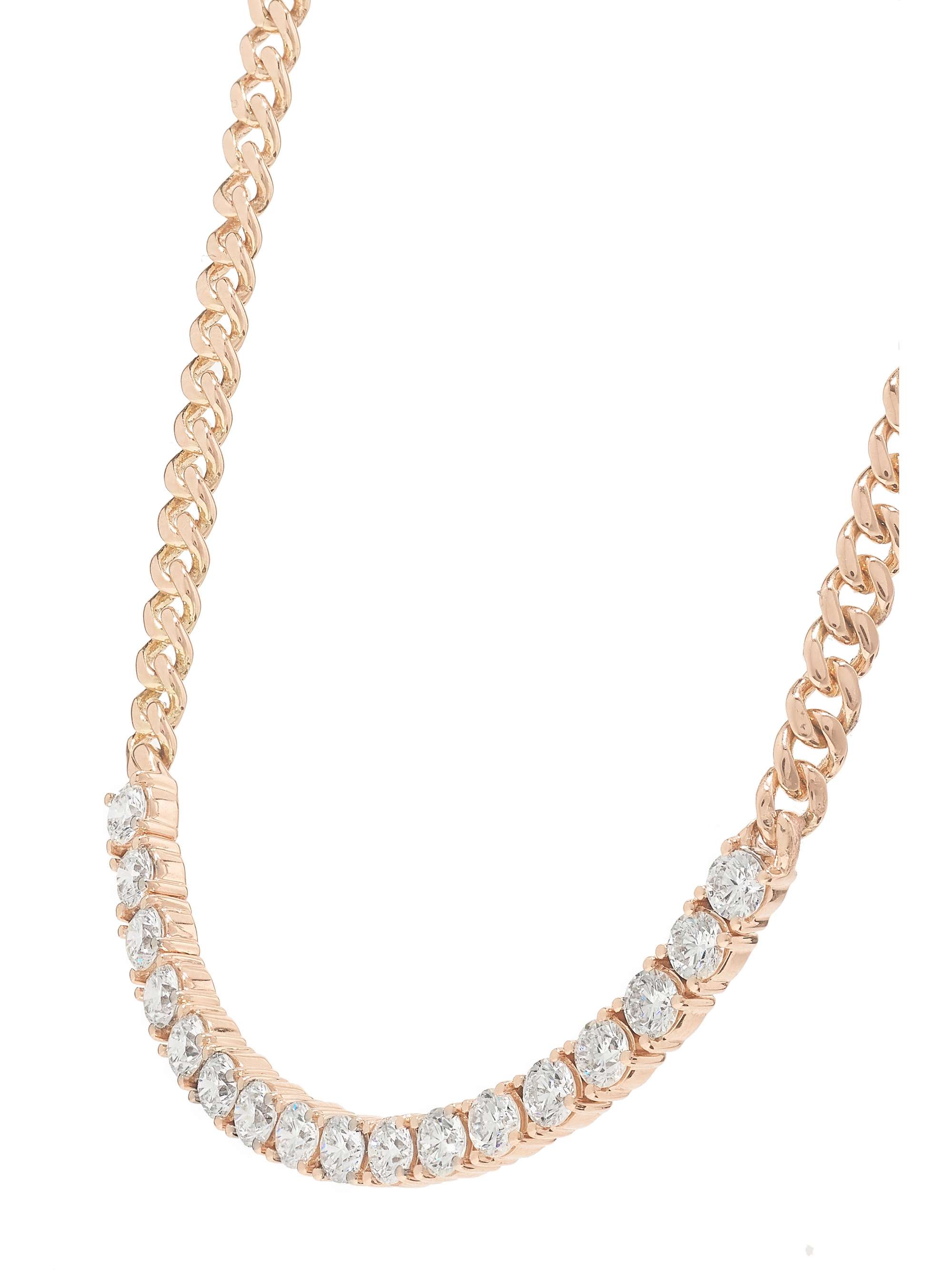 ANITA KO 18-karat rose gold diamond necklace