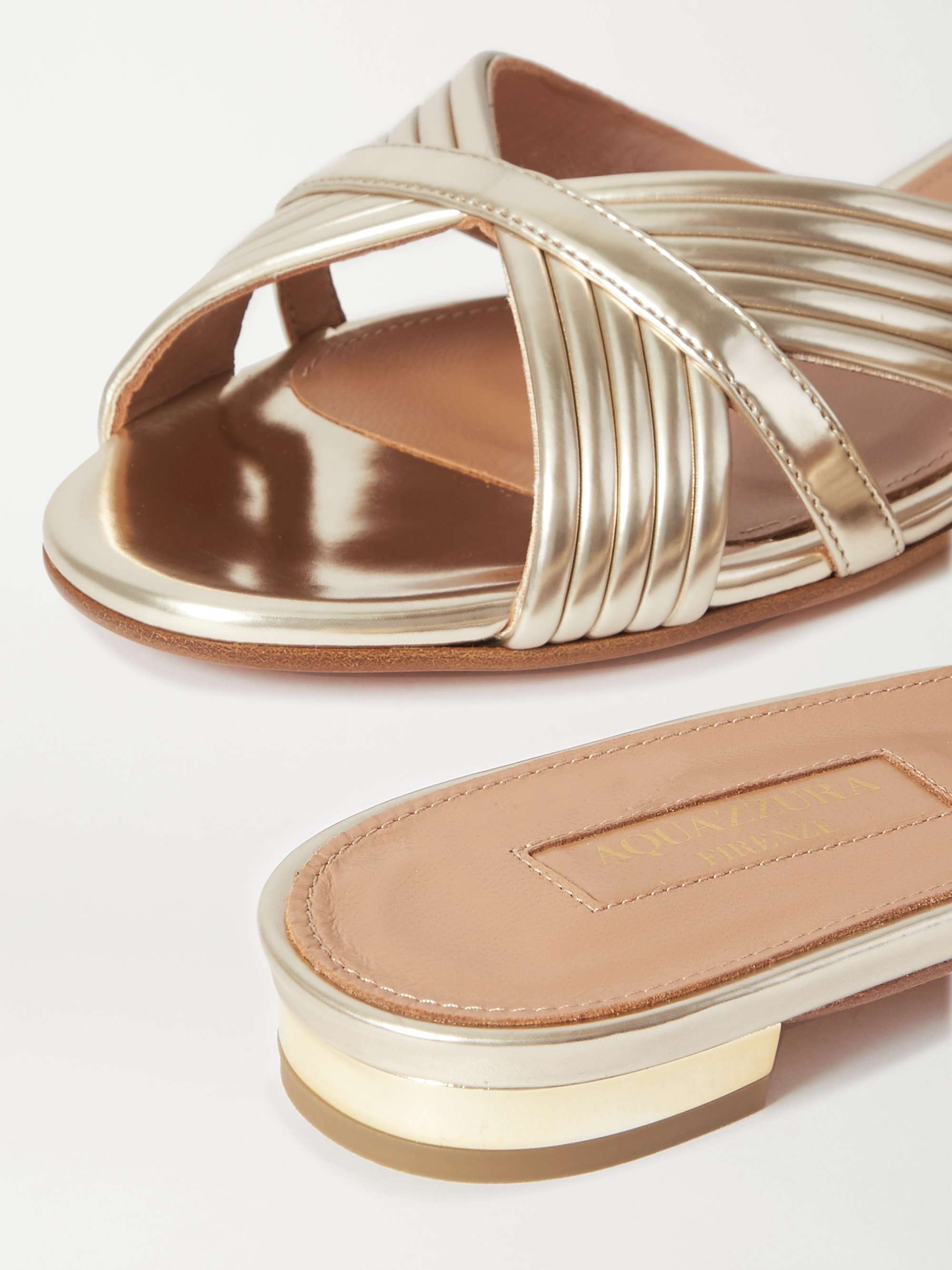 AQUAZZURA Sundance faux leather slides
