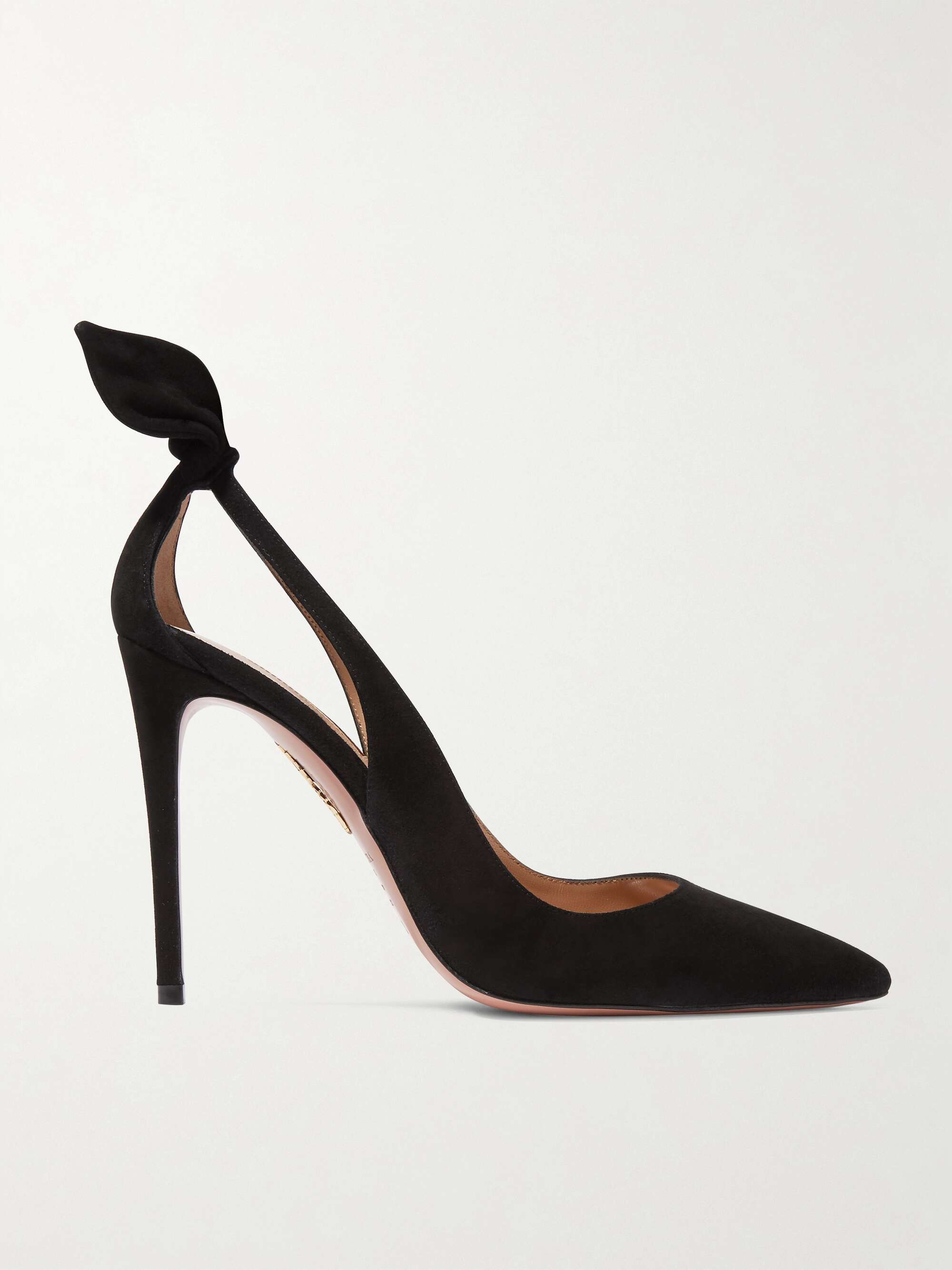Suede bow pumps discount