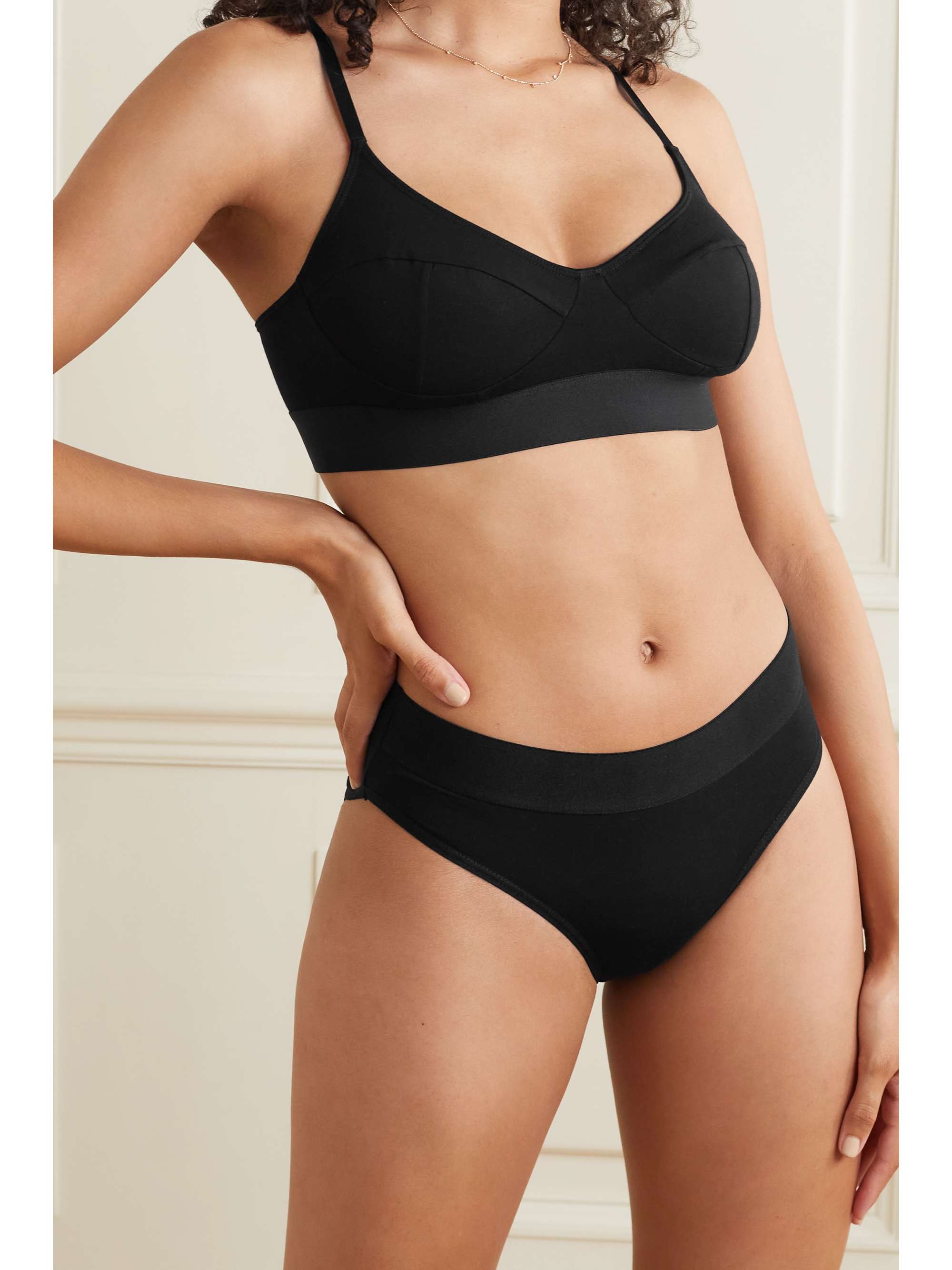 BASERANGE + NET SUSTAIN Bell set of two stretch-bamboo briefs