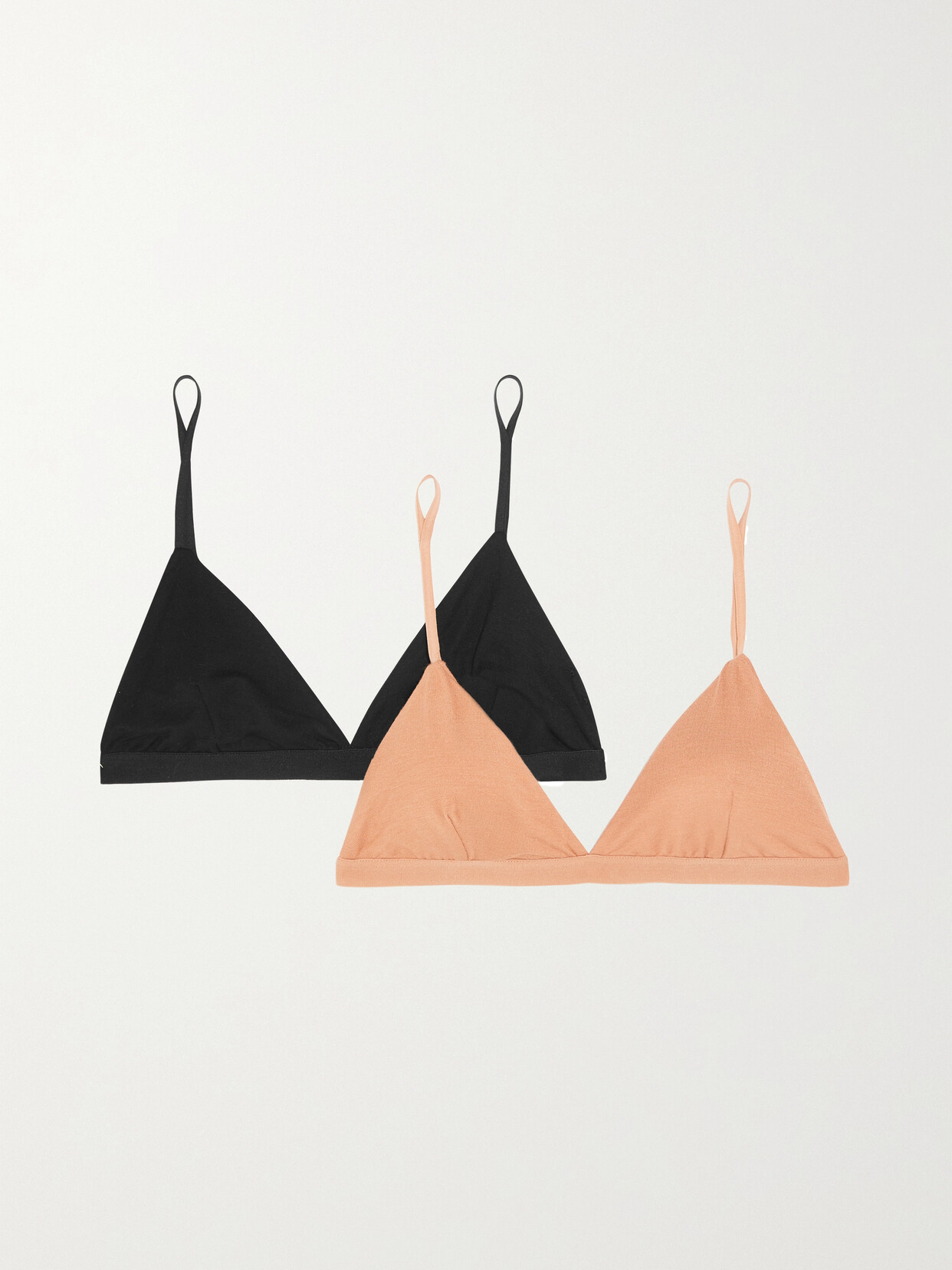 Baserange - + Net Sustain Mississippi Set Of Two Stretch-bamboo Soft-cup Bras - Neutrals