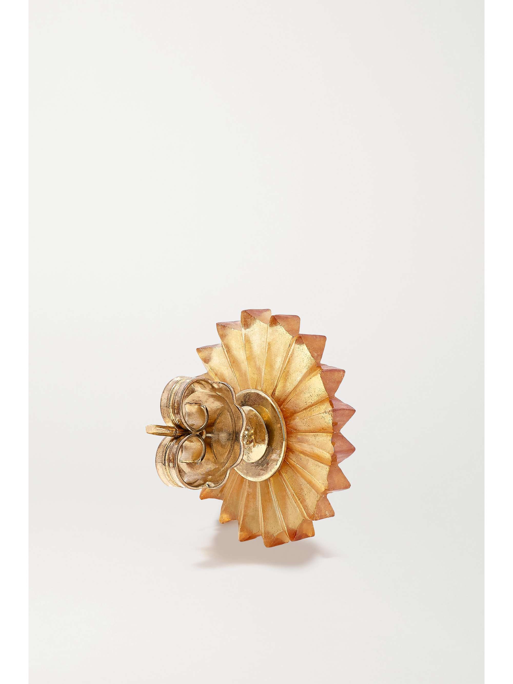 ALICE CICOLINI Summer Snow 9-karat gold, citrine and garnet earrings
