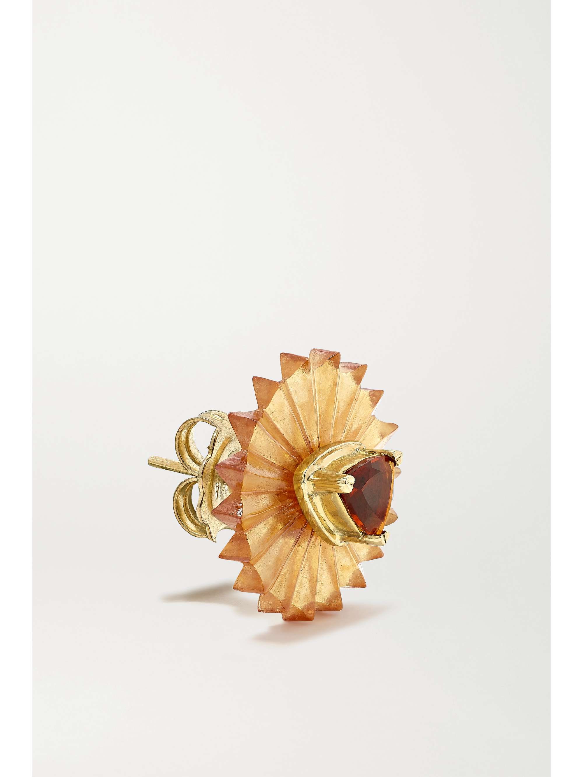 ALICE CICOLINI Summer Snow 9-karat gold, citrine and garnet earrings