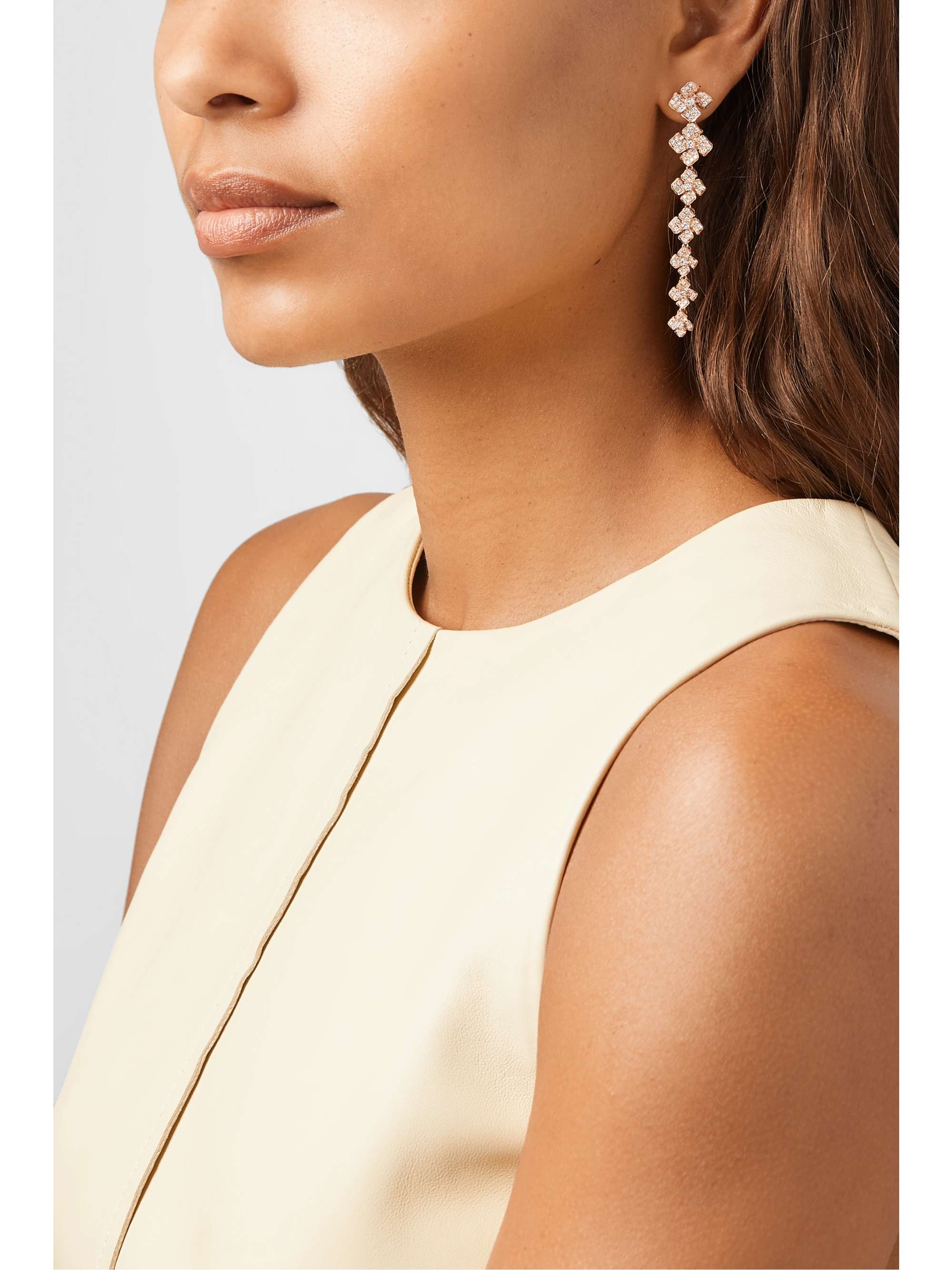 ANITA KO 18-karat rose gold diamond earrings