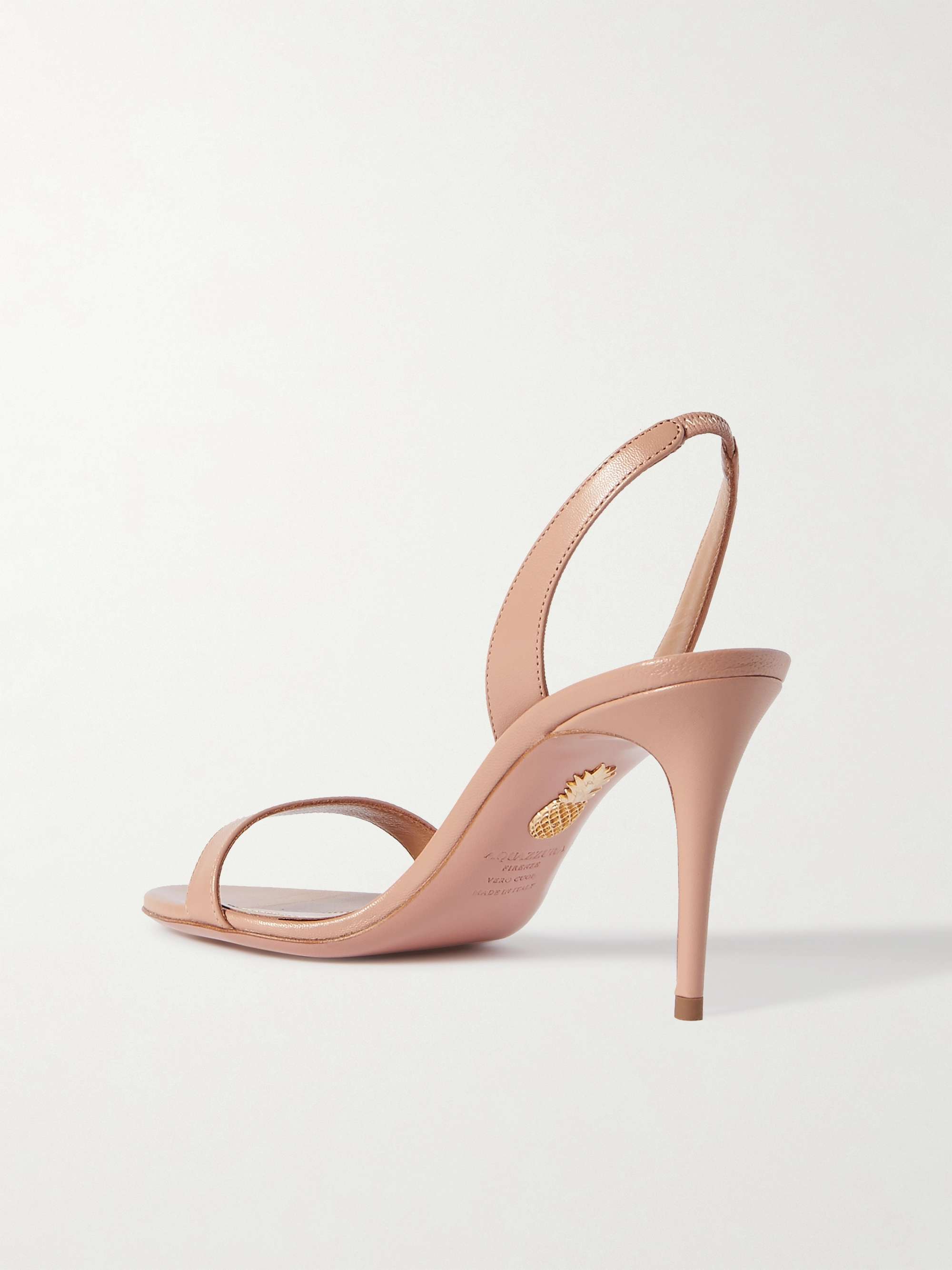 AQUAZZURA So Nude 105 PVC slingback sandals