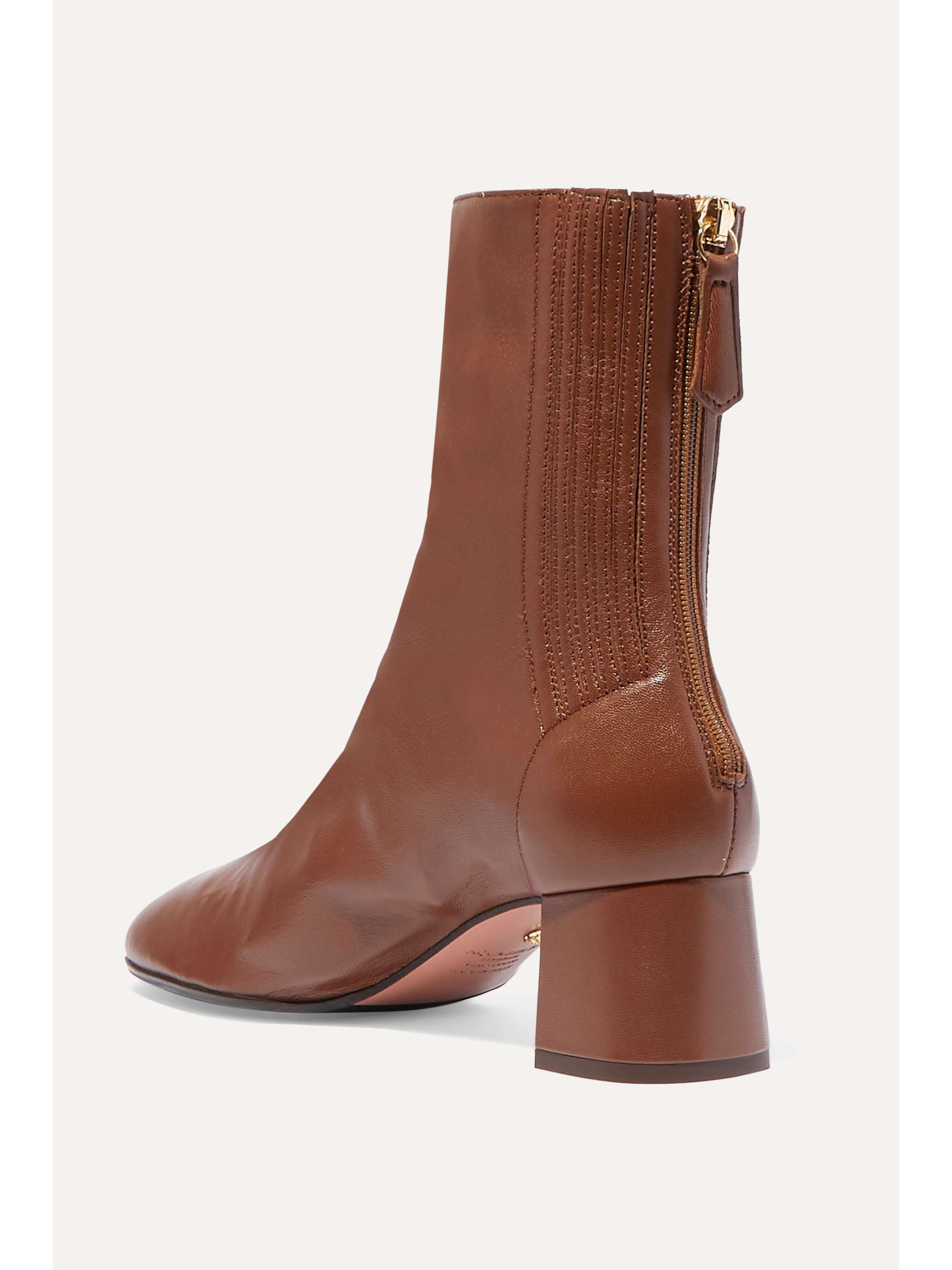 AQUAZZURA Saint Honoré 50 leather ankle boots