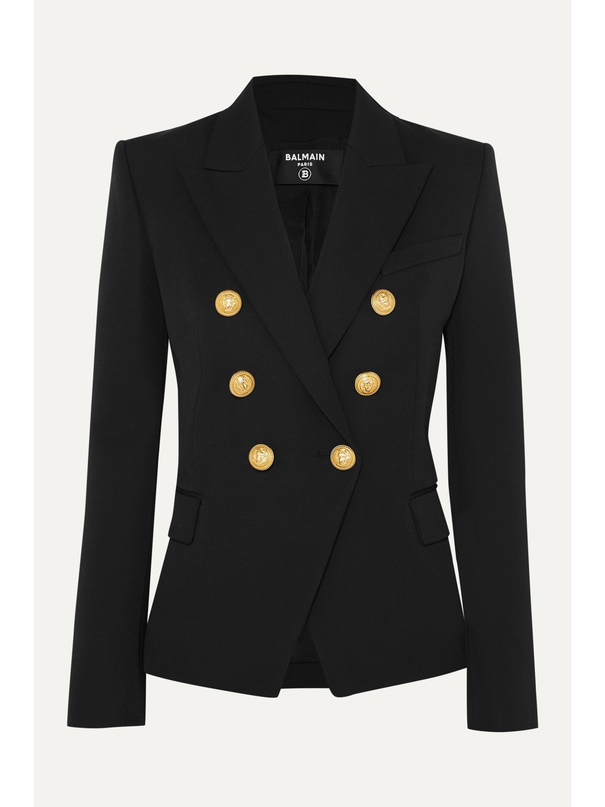 balmain wool twill blazer