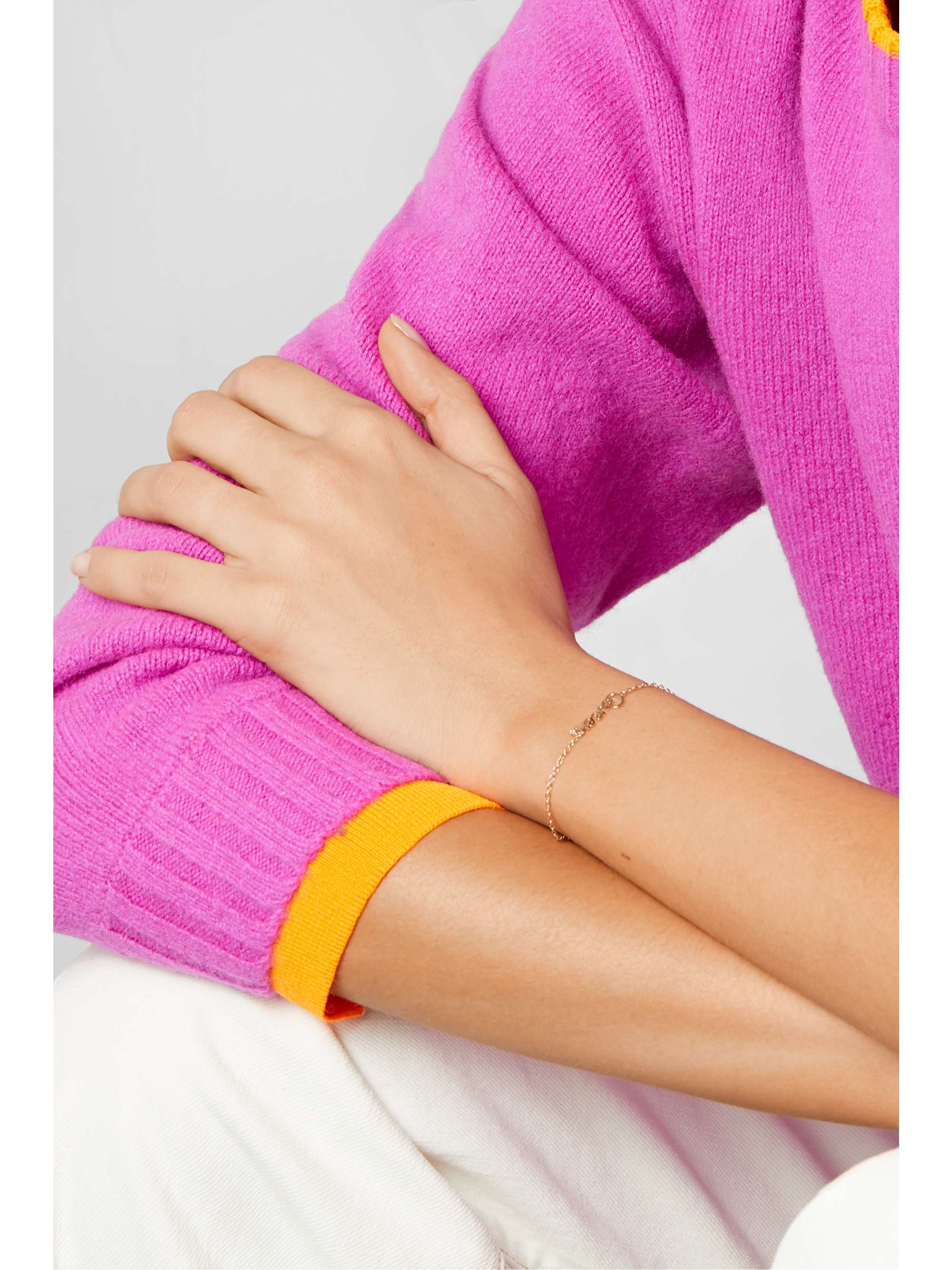 ALISON LOU Queen 14-karat gold diamond bracelet