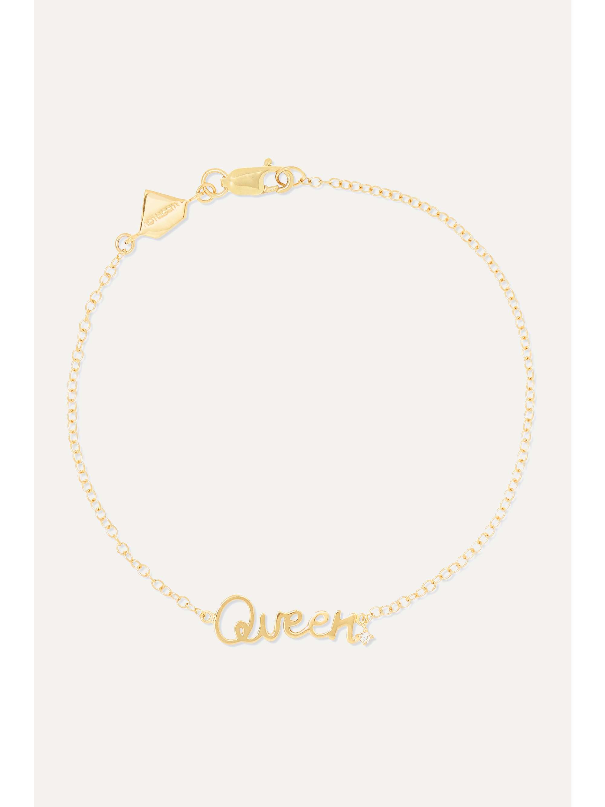 ALISON LOU Queen 14-karat gold diamond bracelet