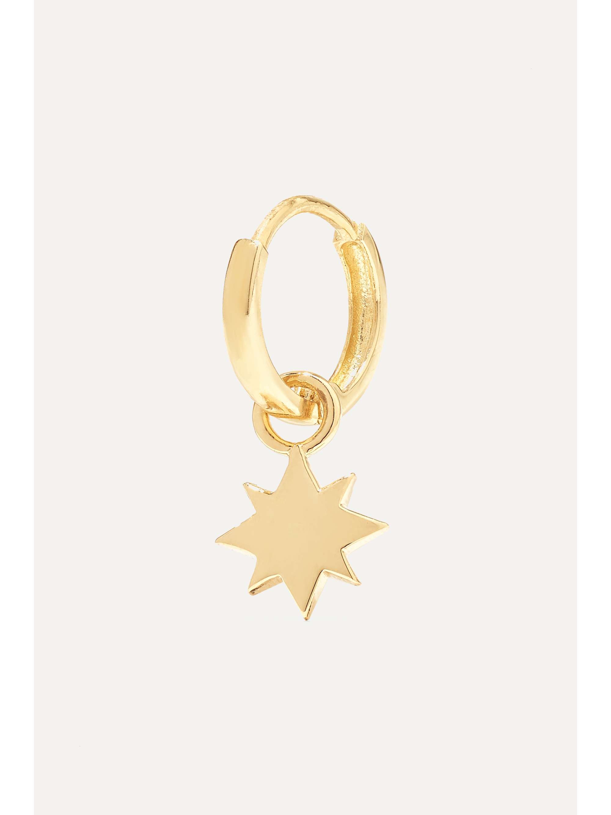 ALISON LOU Sun Huggy 14-karat gold and enamel earring