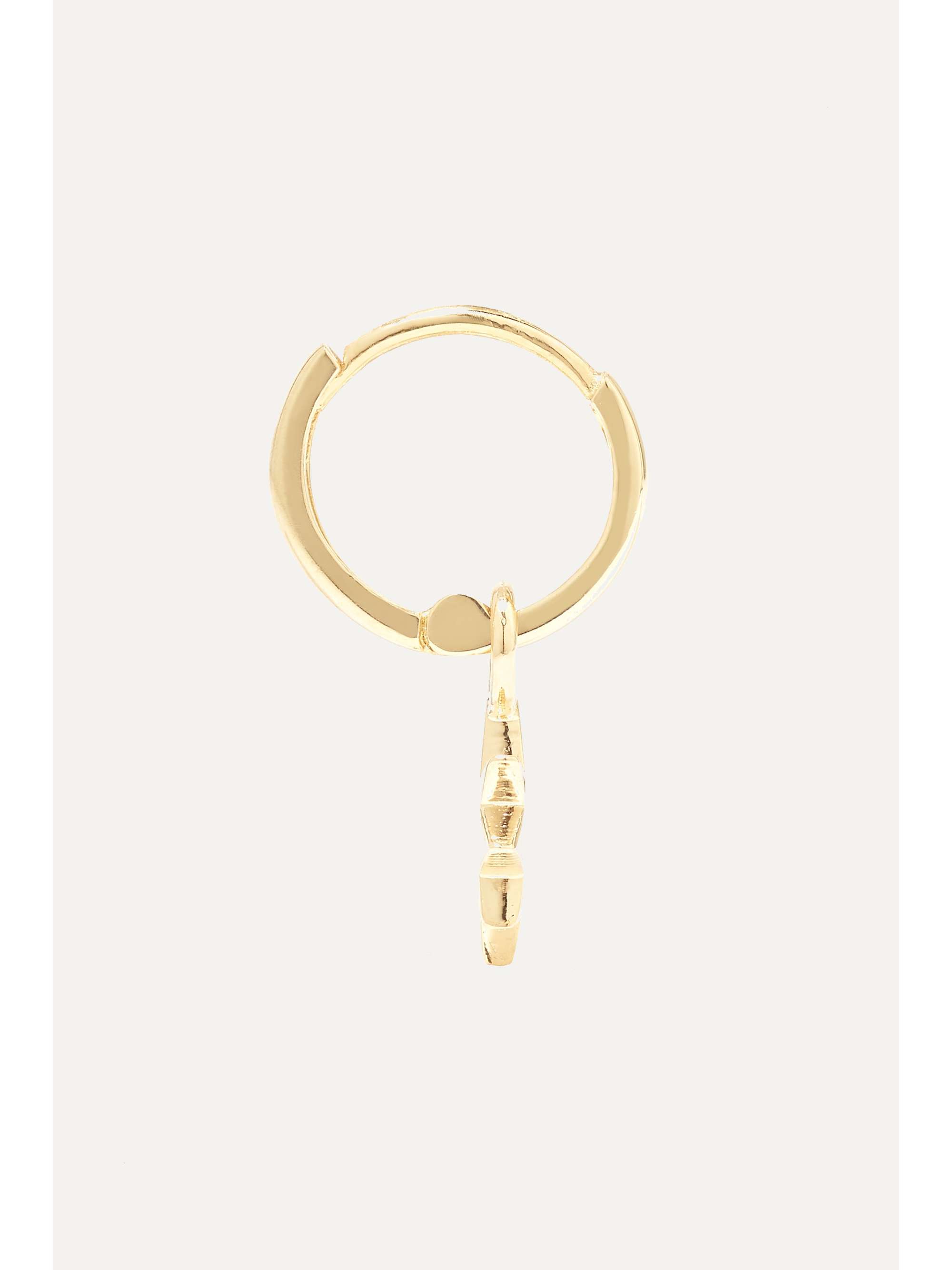 ALISON LOU Sun Huggy 14-karat gold and enamel earring