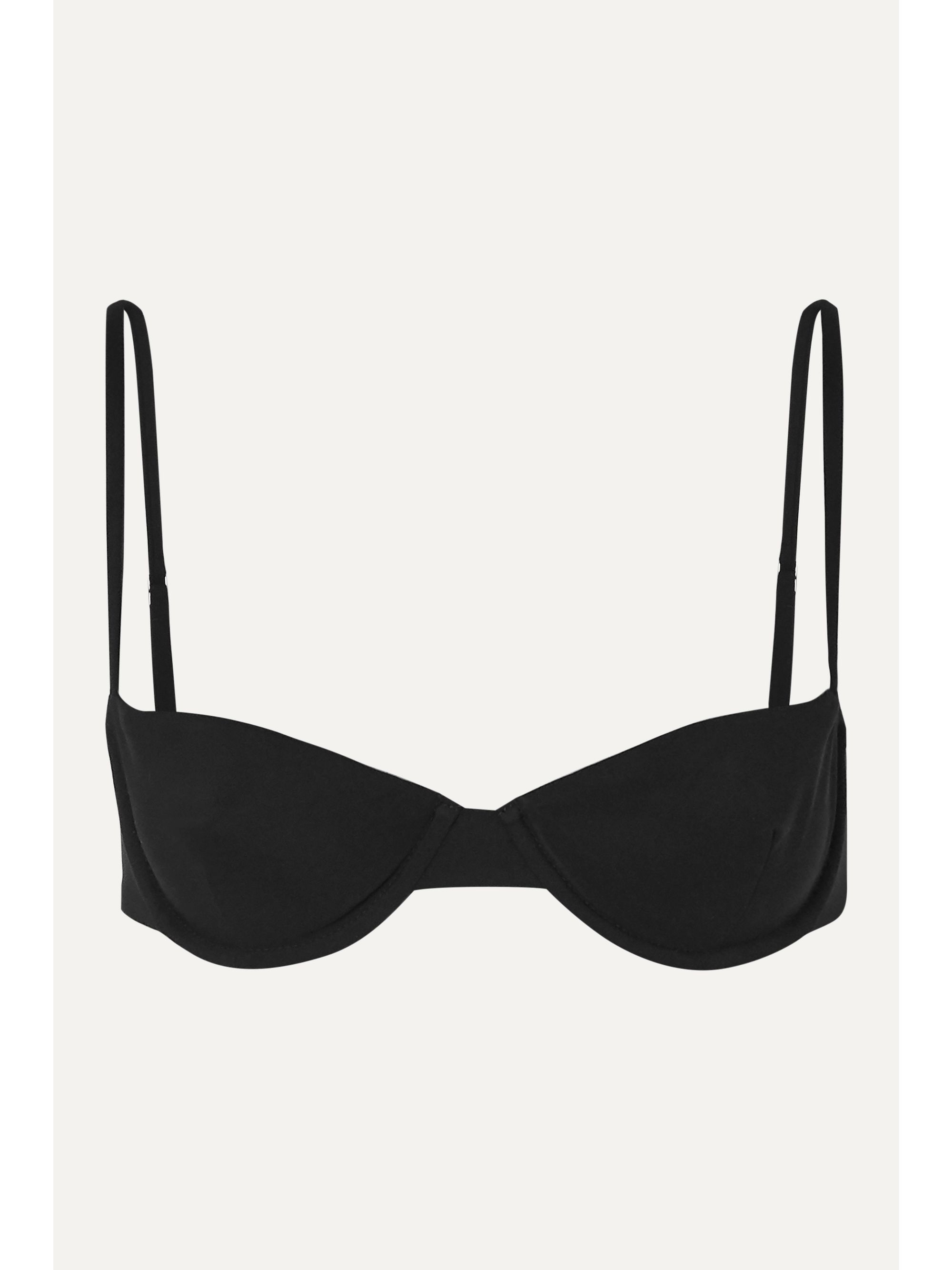 Black balconette bikini top Clearance