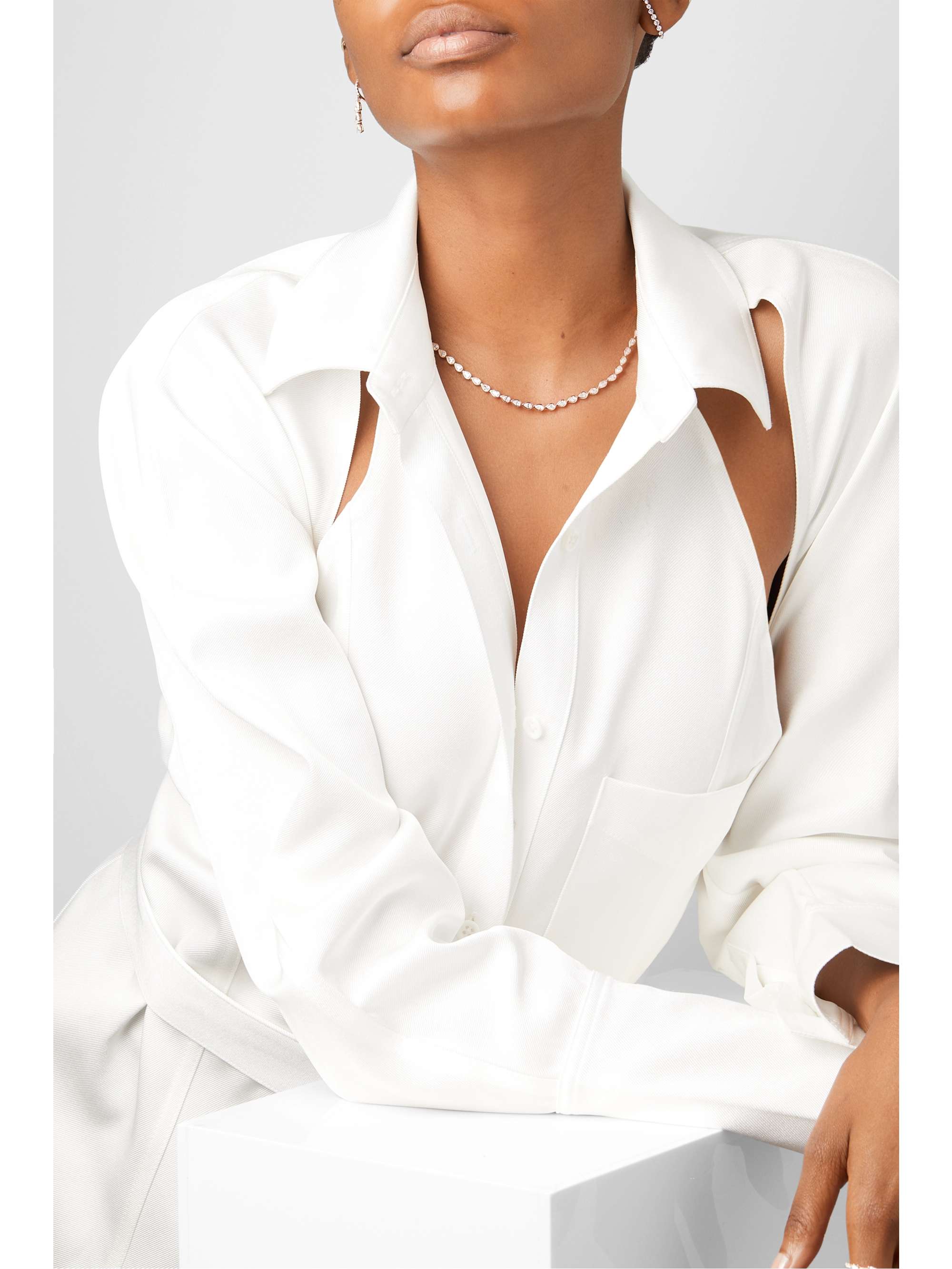 ANITA KO 18-karat rose gold diamond choker