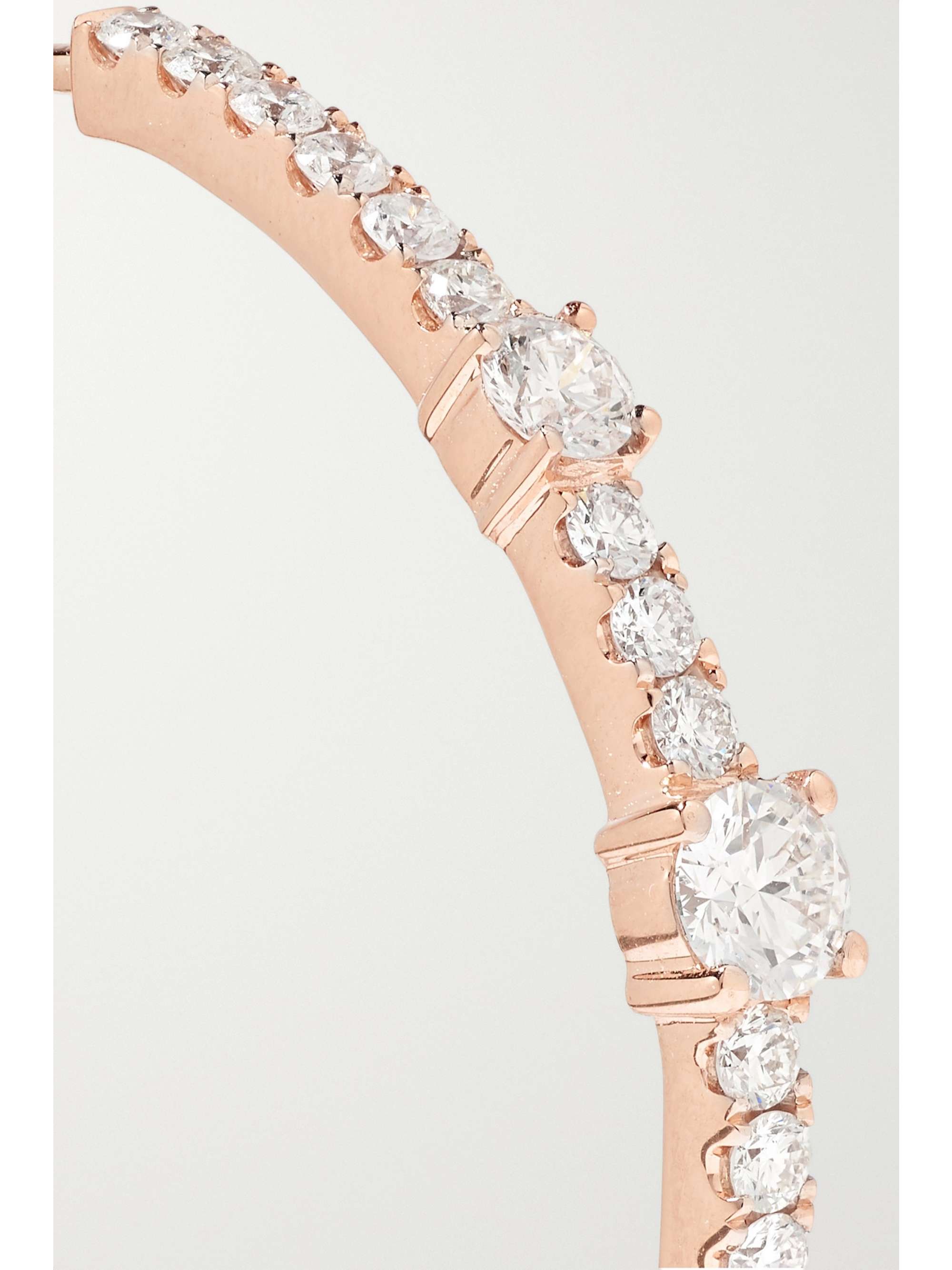ANITA KO Collins large 18-karat rose gold diamond hoop earrings
