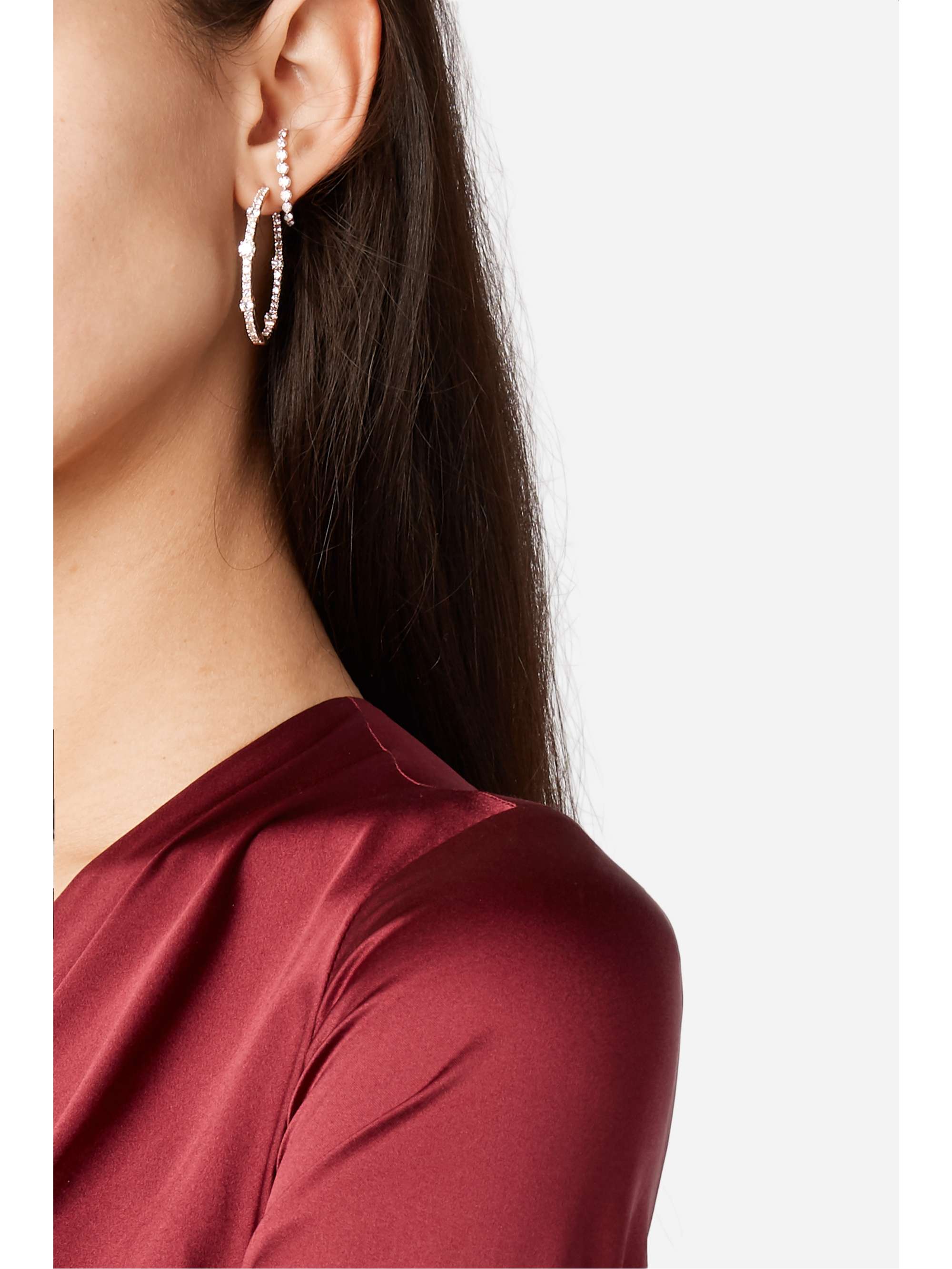ANITA KO Collins large 18-karat rose gold diamond hoop earrings