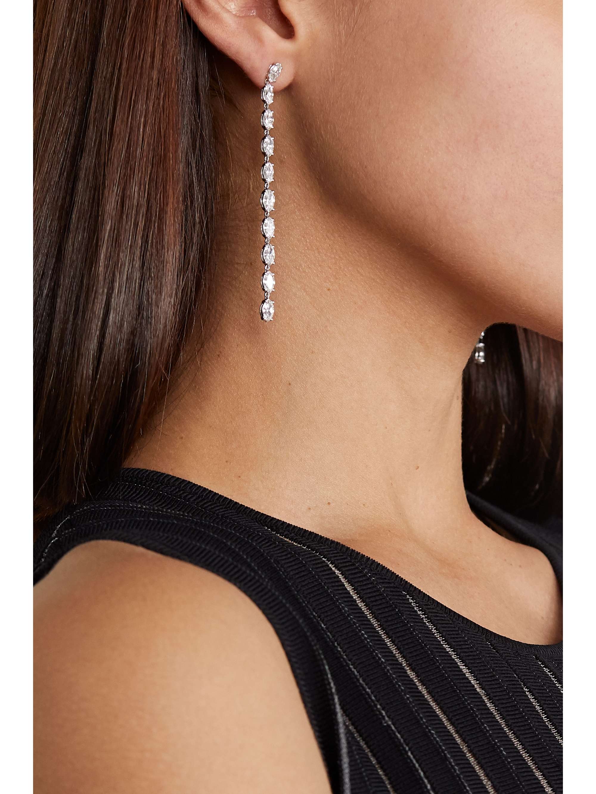 ANITA KO 18-karat white gold diamond earrings