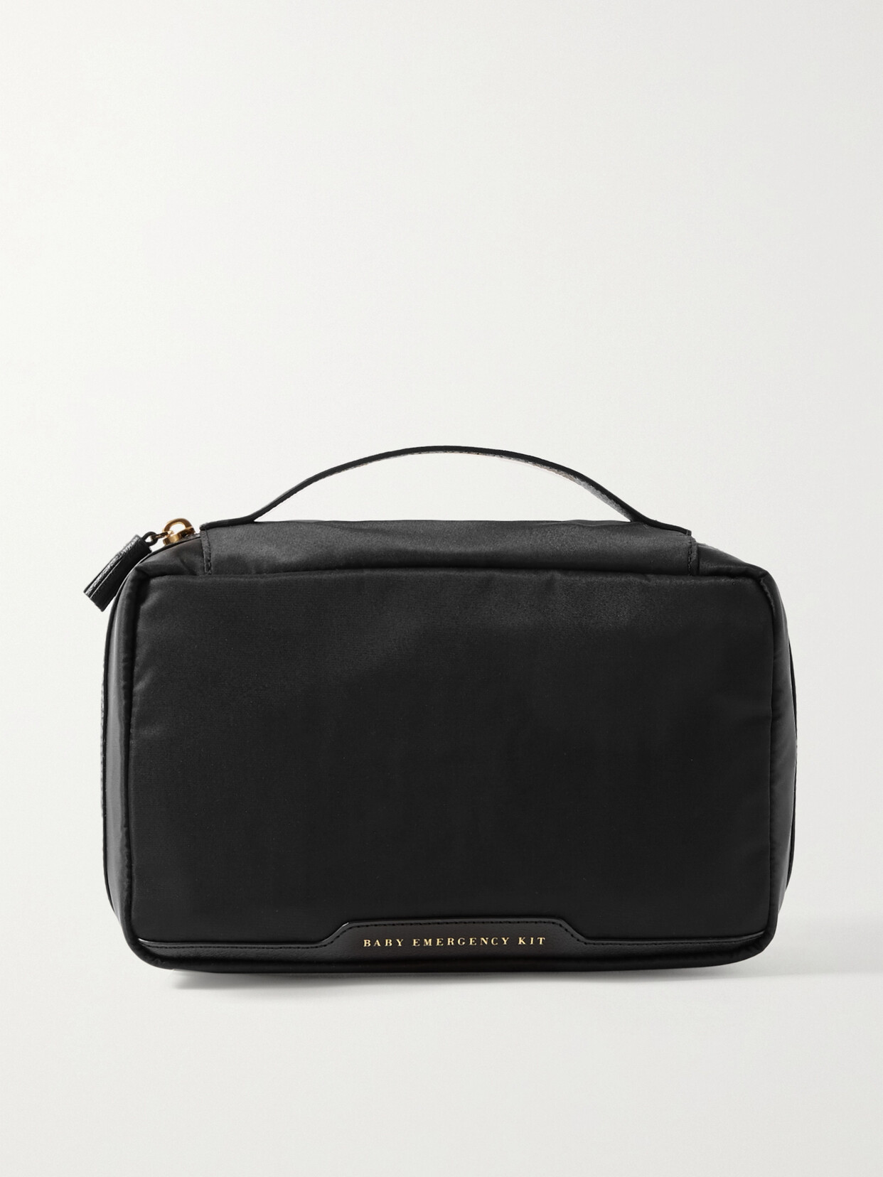 Anya Hindmarch - Baby Emergency Kit Leather-trimmed Shell Pouch - Black