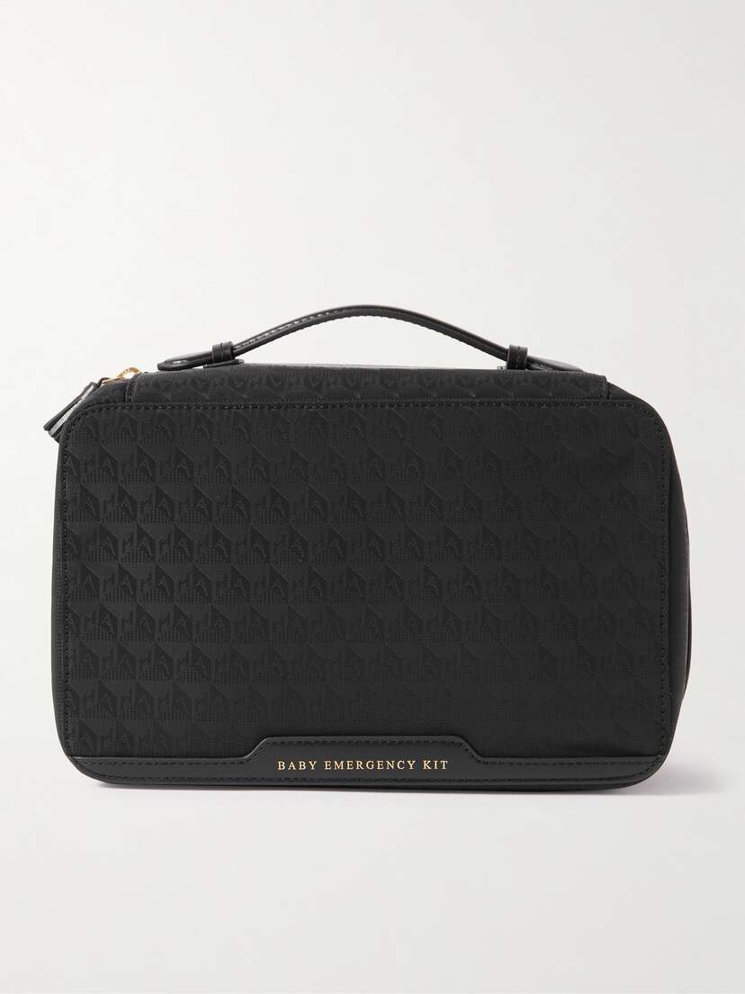 Anya Hindmarch Baby Emergency Kit Leather-trimmed Shell Pouch